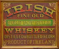 Irish Whiskey Framed Advertising Board