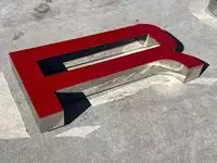 Large 3.5m Illuminated Porsche-Style Outdoor Dealership Sign