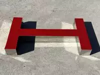 Large 3.5m Illuminated Porsche-Style Outdoor Dealership Sign