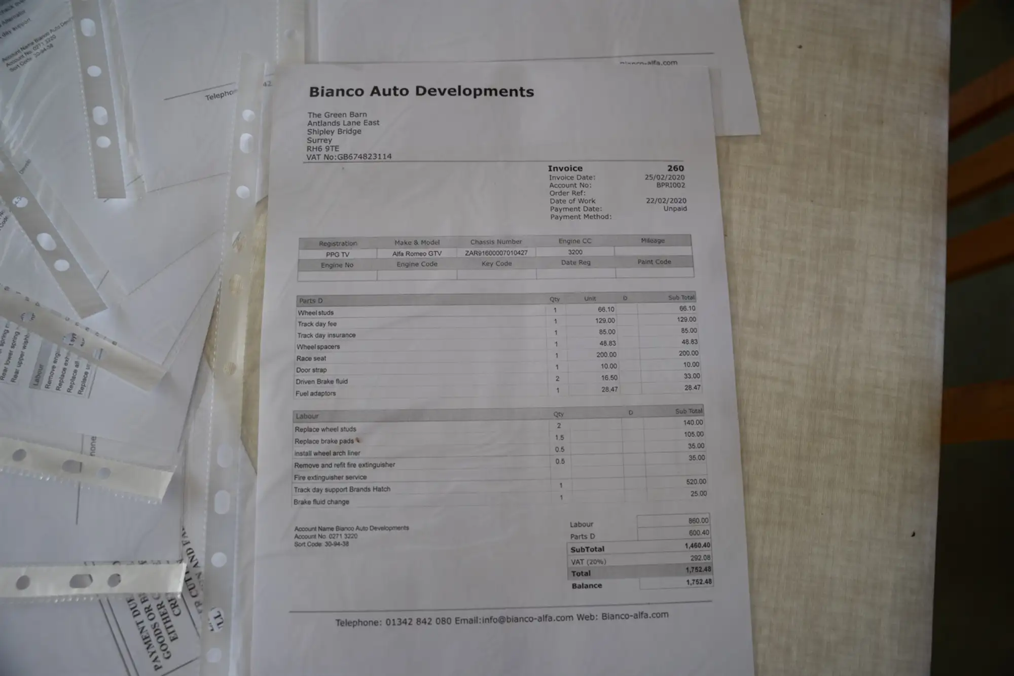 2003 Alfa Romeo GTV Sprint and Hillclimb Car-Sold