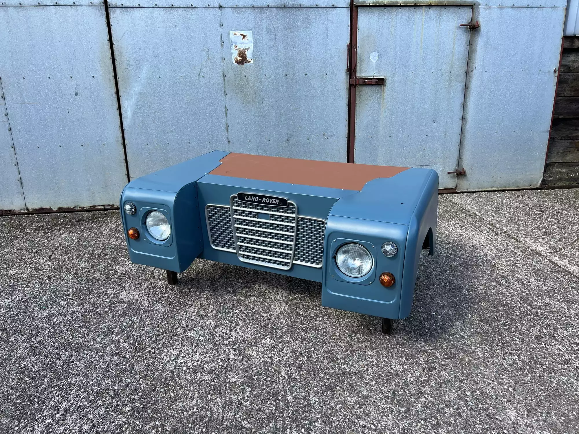 New Bespoke Land Rover Desk With Leather Top