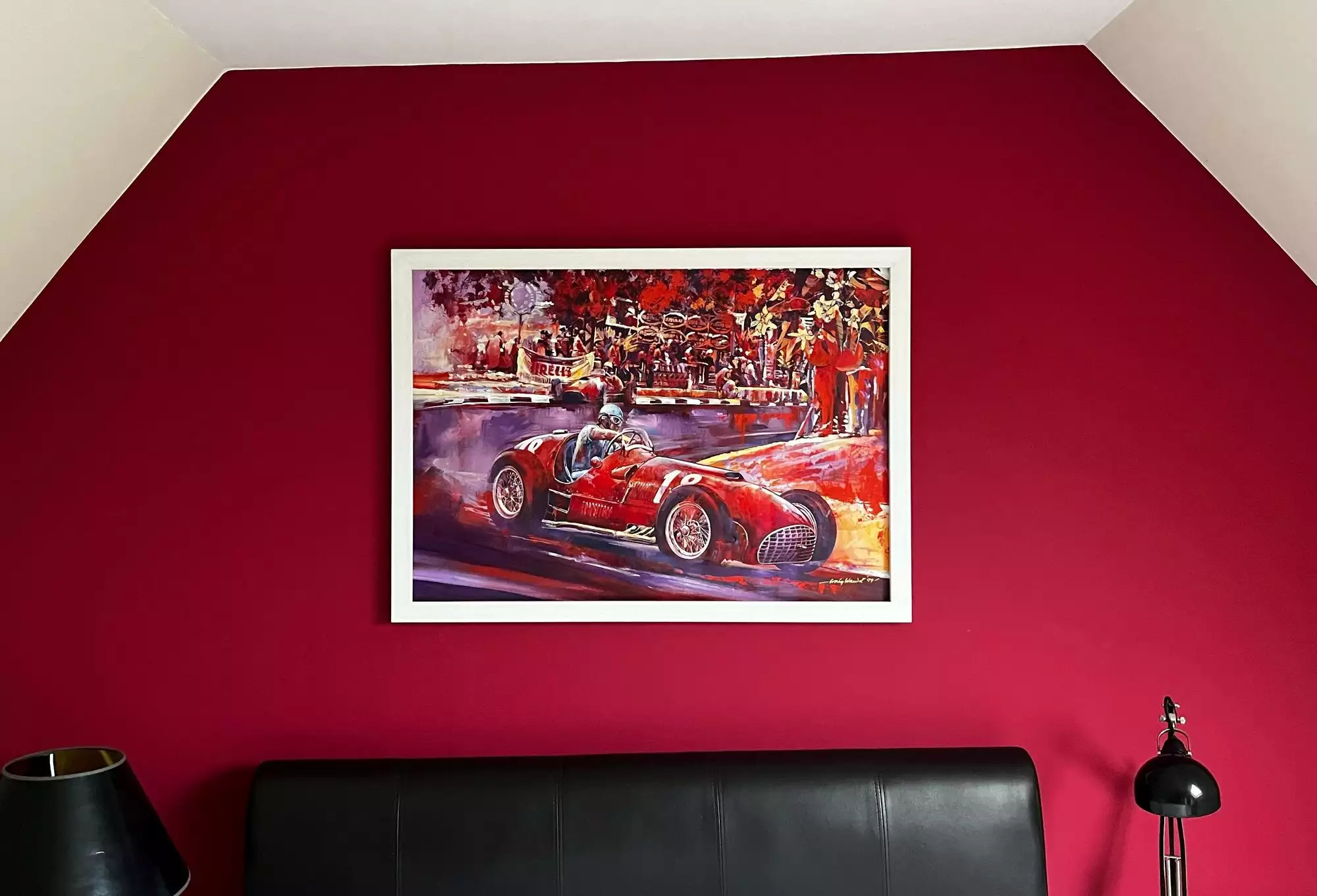 Ferrari 375 F1 Driven by Luigi Villoresi in 1951. Original on Canvas by Craig Warwick