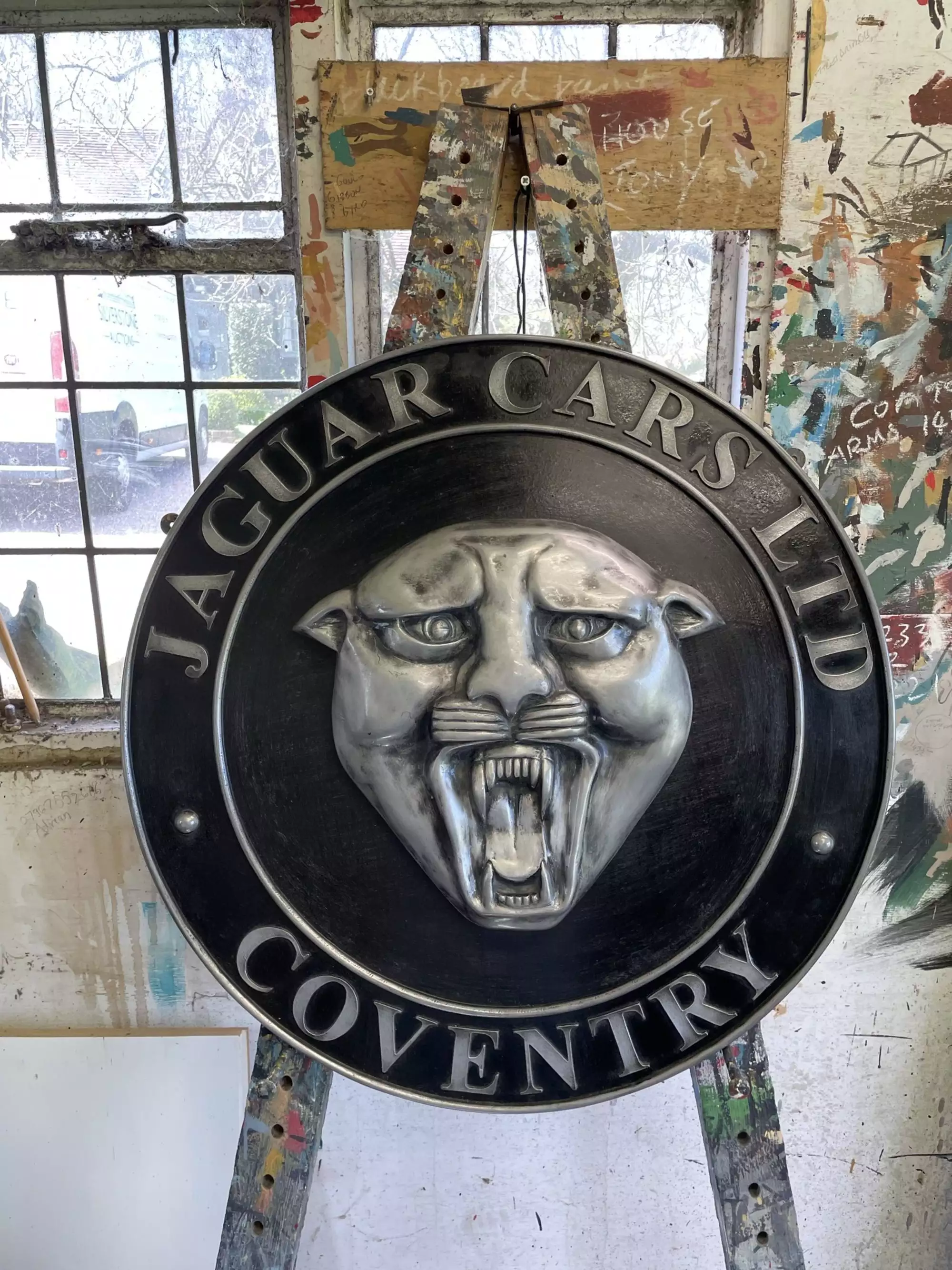 Jaguar Cars of Coventry Cold Cast Aluminium Large Sign