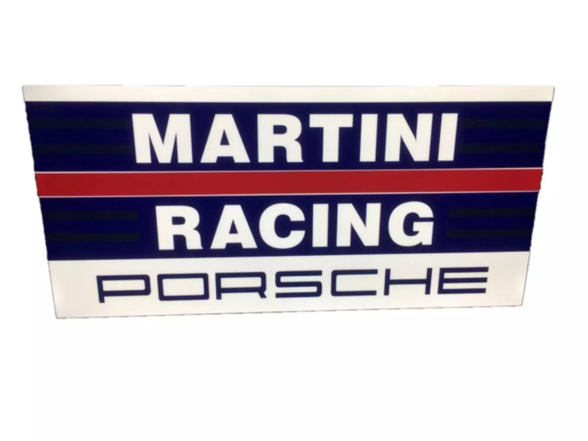 Panneau Martini Racing Team - 30x20cm Métal Effet Rouillé (vintage, Neuf)