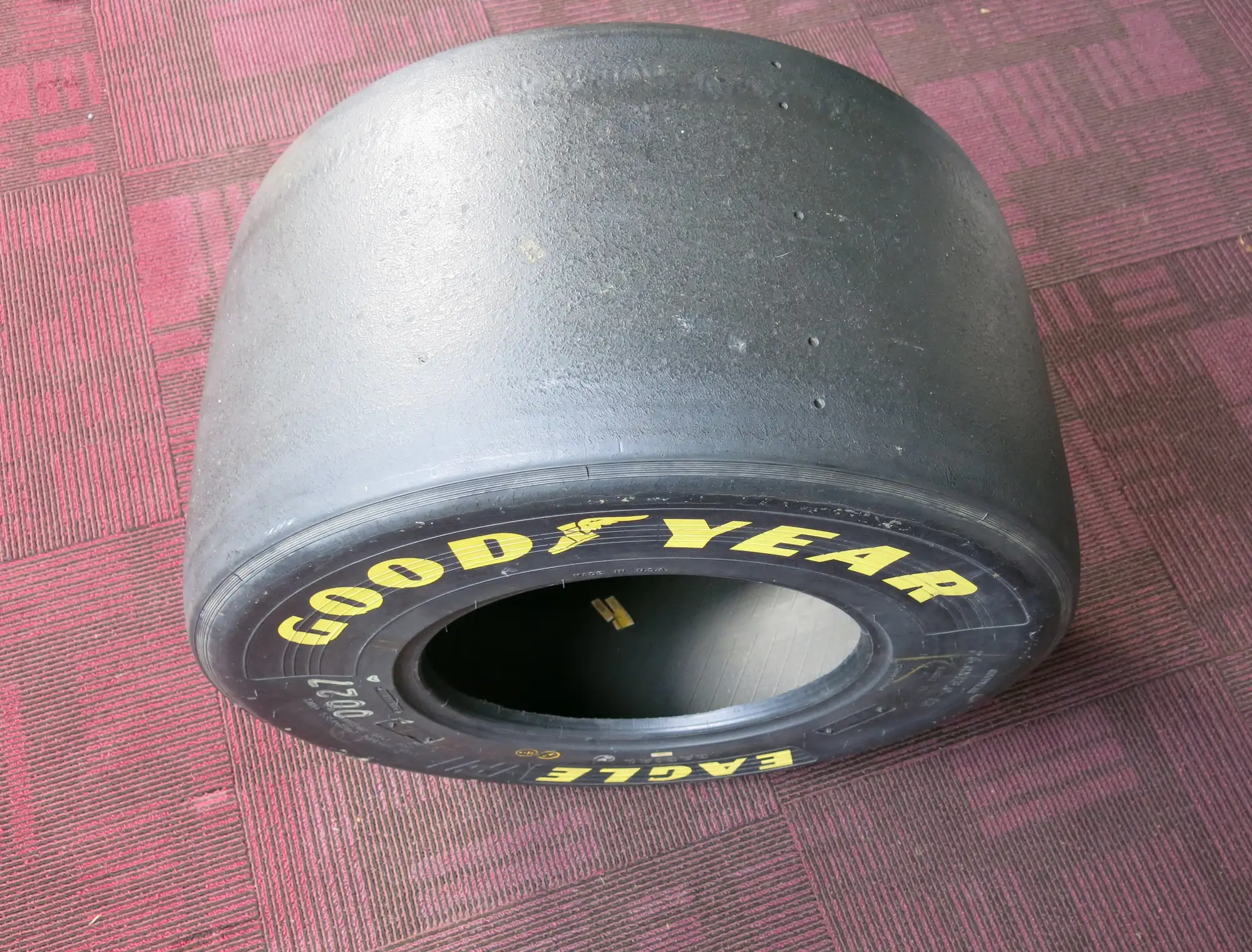 Williams Formula 1 Goodyear Eagle Tyre Glass-Topped Table  
