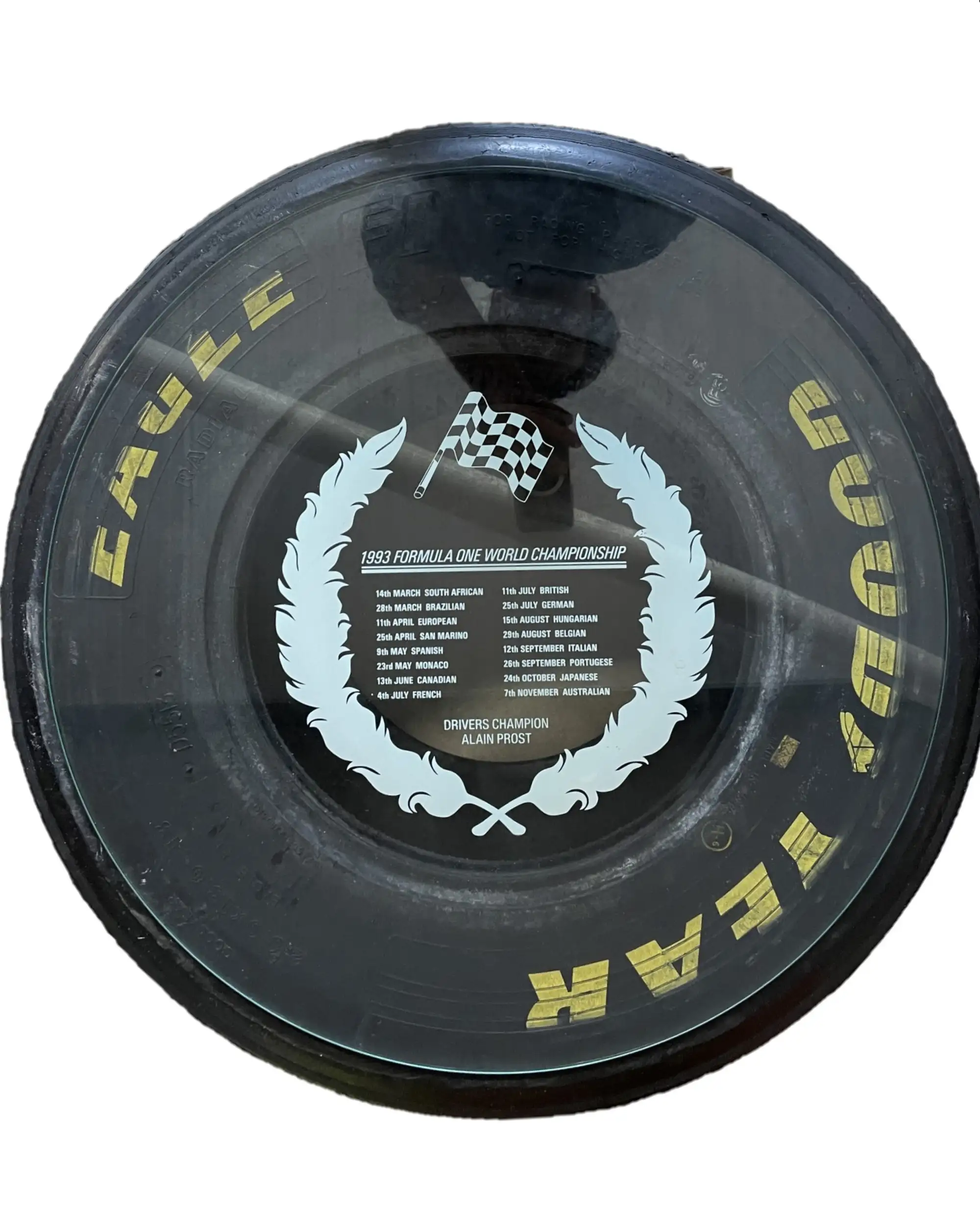 Iconic Auctioneers | 1993 Formula 1 Goodyear Eagle Tyre Table