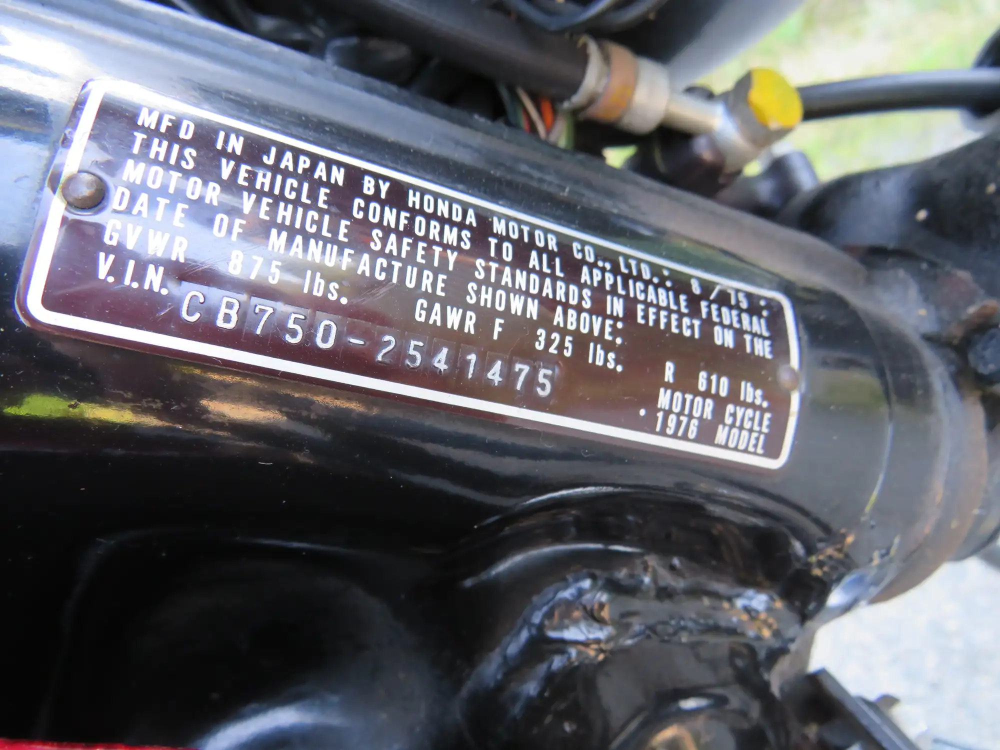 1976 Honda CB750 Four (K6) 736cc-Sold