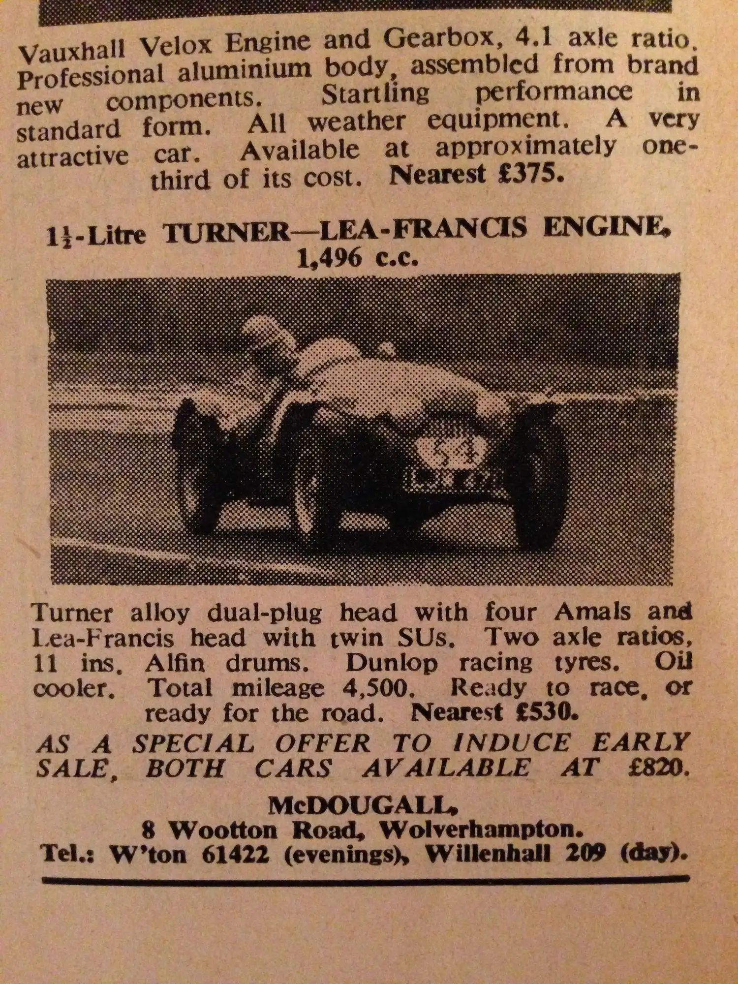 1953 Turner 1.5-litre Sports Racing Car (chassis #006) -For Sale