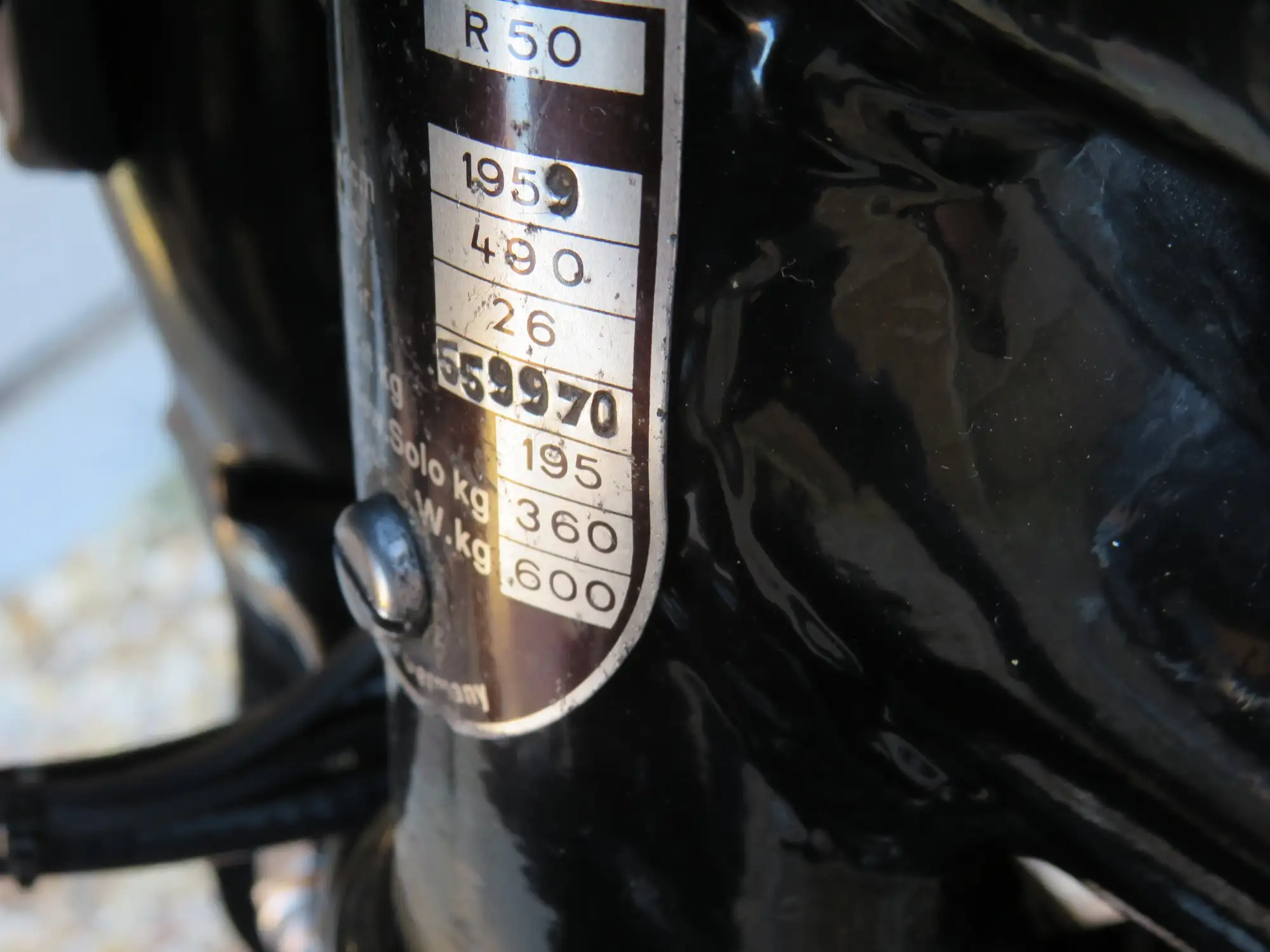 1959 BMW R50/R69S 600cc-For Sale