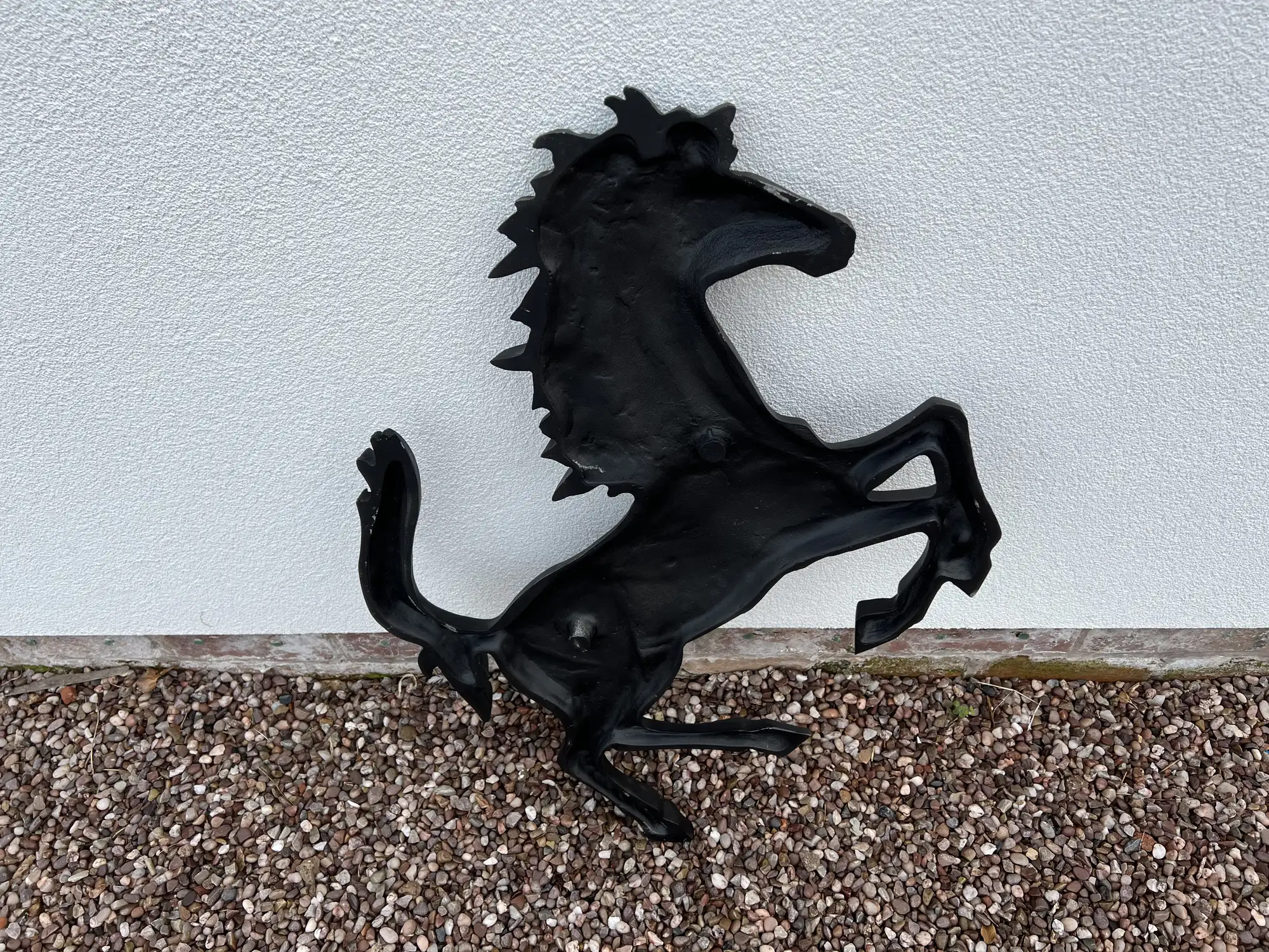 Large Aluminium 'Ferrari'-Style Cavallino Rampante Wall Sign-For Sale