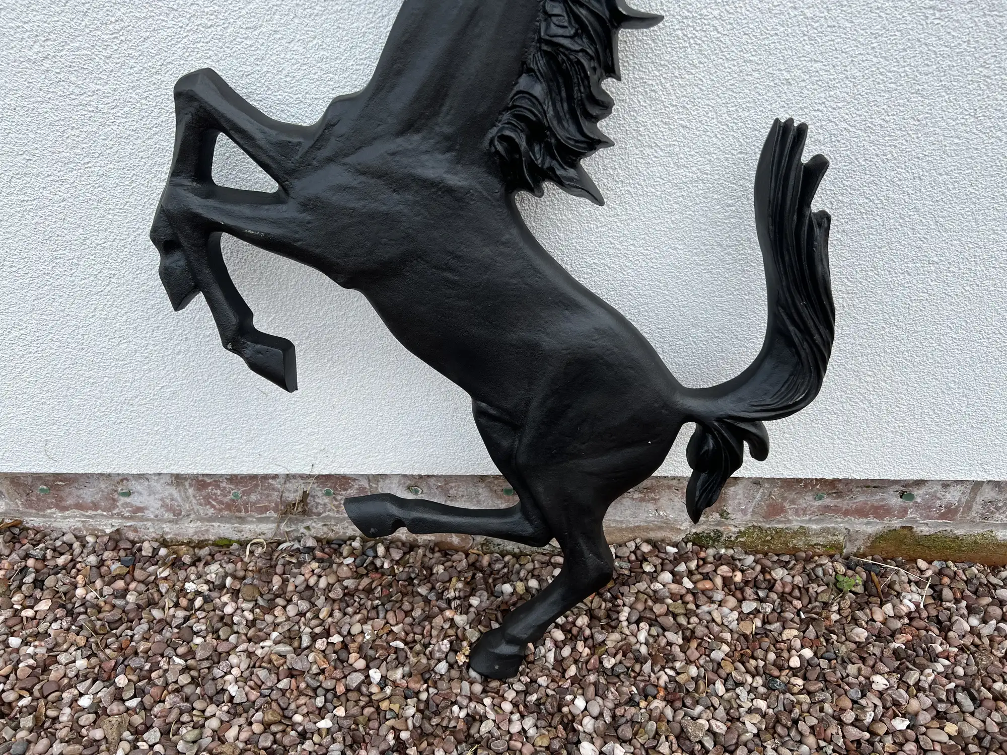 Large Aluminium 'Ferrari'-Style Cavallino Rampante Wall Sign-For Sale