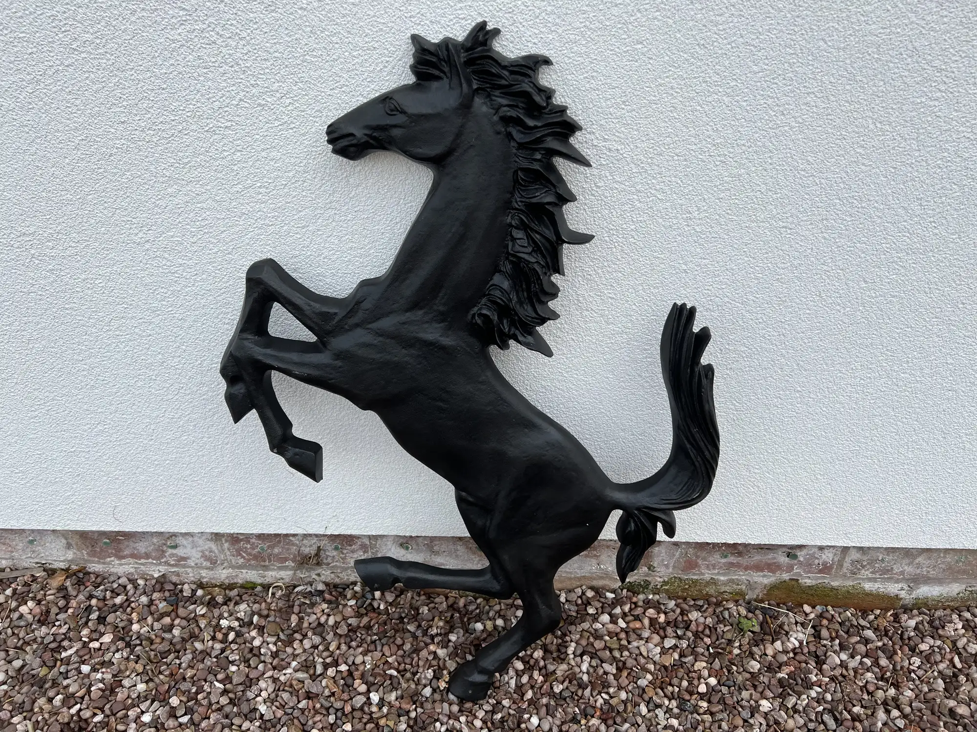 Large Aluminium 'Ferrari'-Style Cavallino Rampante Wall Sign-For Sale