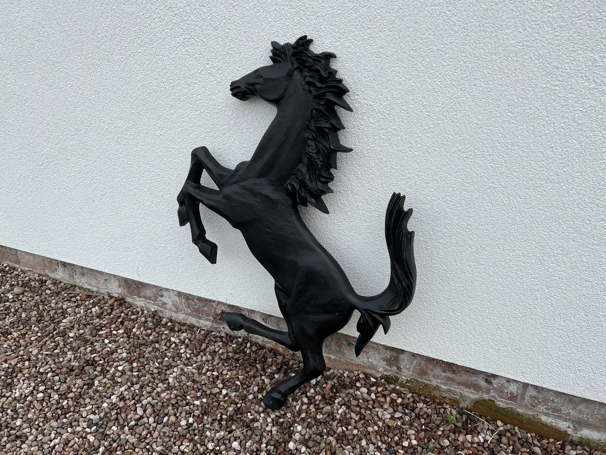 Large Aluminium 'Ferrari'-Style Cavallino Rampante Wall Sign-For Sale