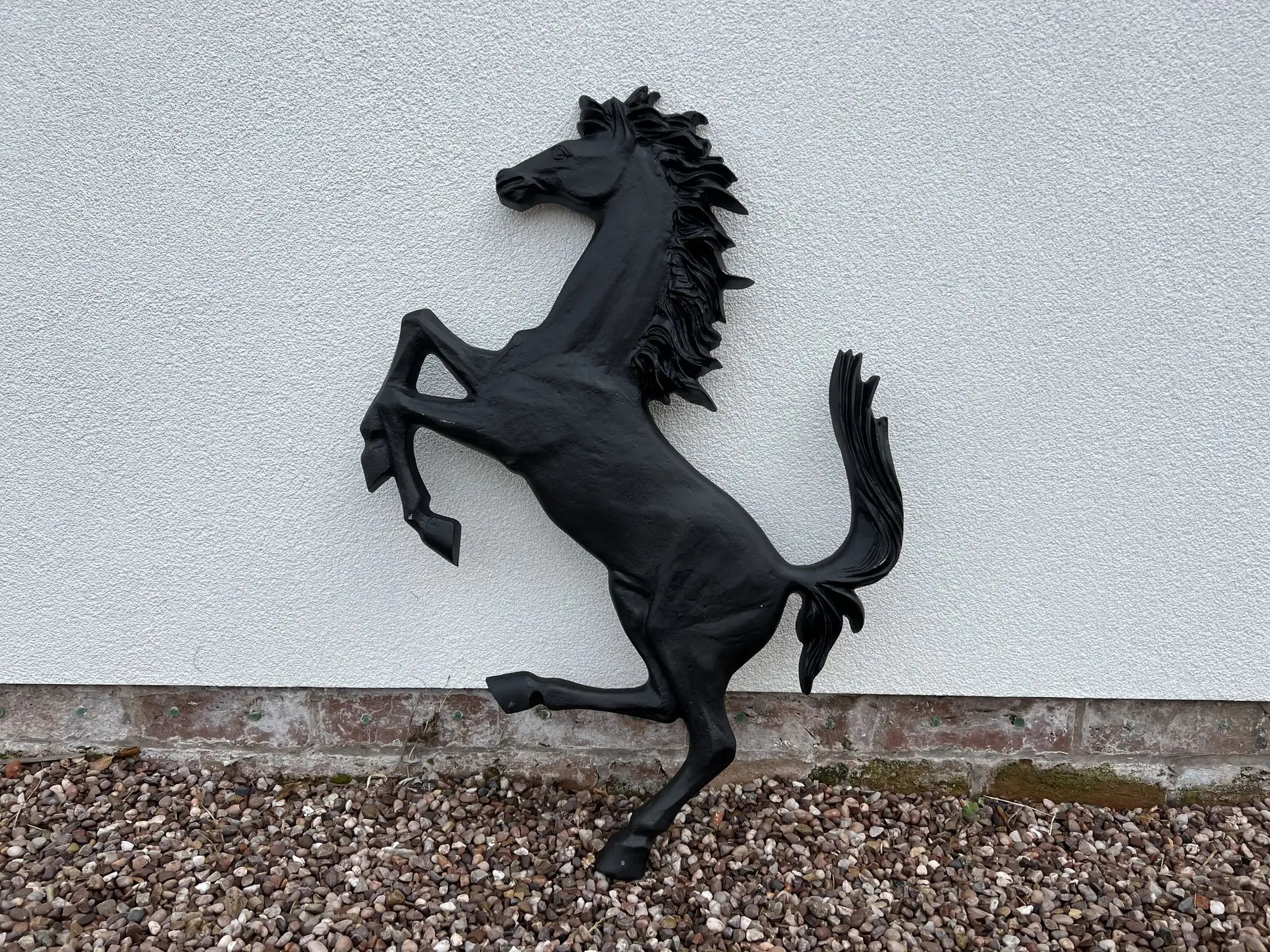 Large Aluminium 'Ferrari'-Style Cavallino Rampante Wall Sign-For Sale