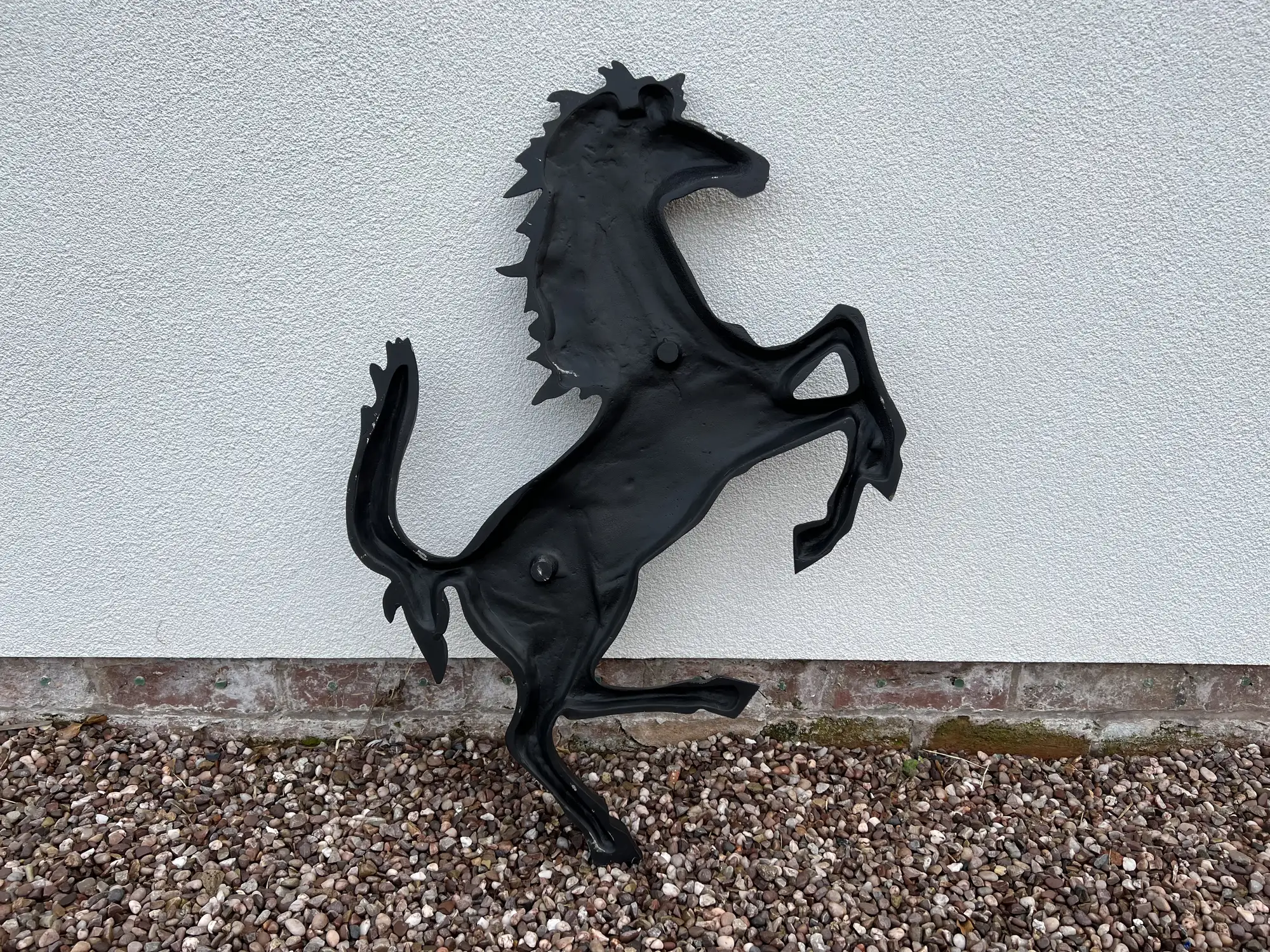 Large Aluminium 'Ferrari'-Style Cavallino Rampante Wall Sign-For Sale