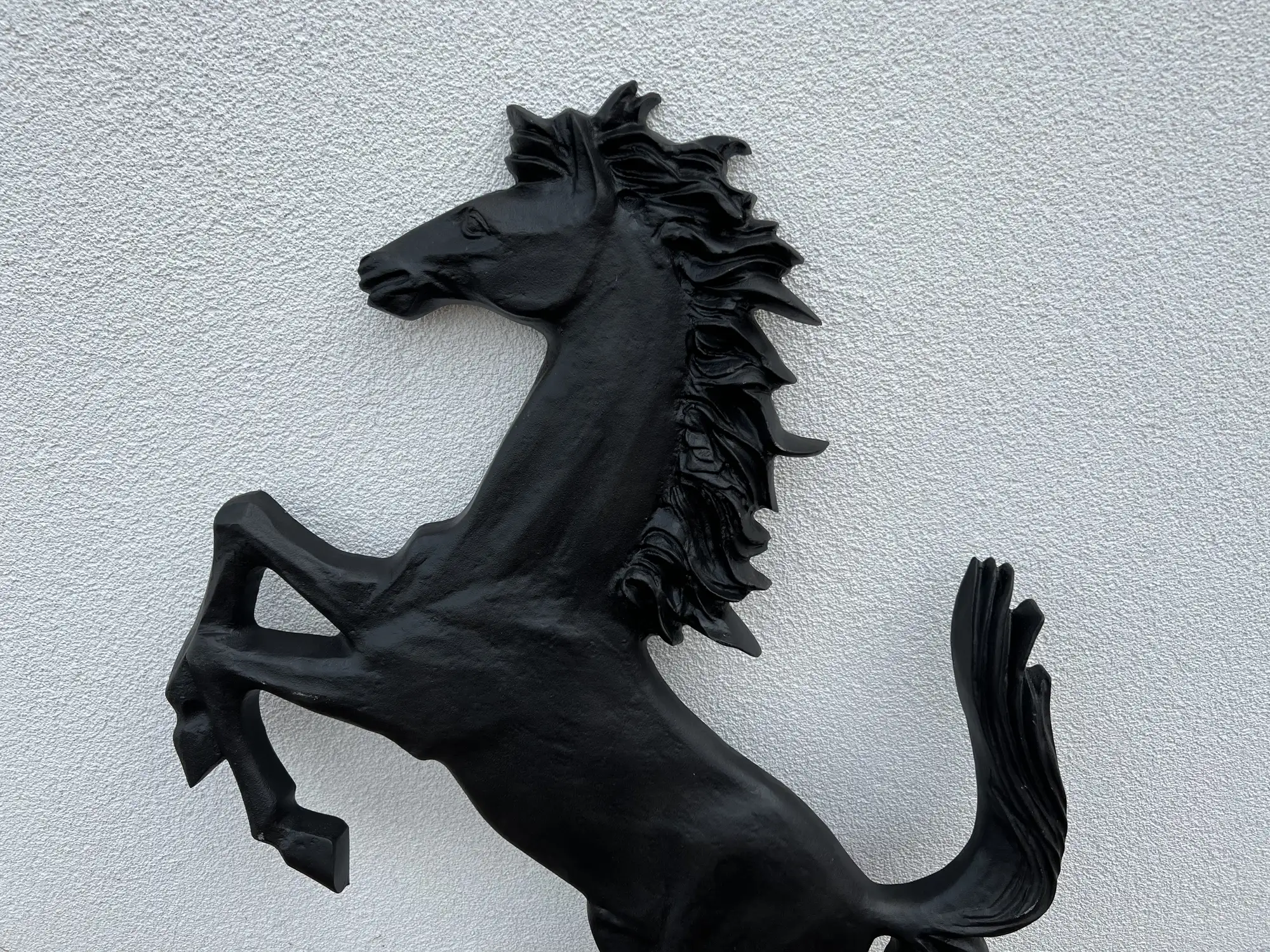 Large Aluminium 'Ferrari'-Style Cavallino Rampante Wall Sign-For Sale