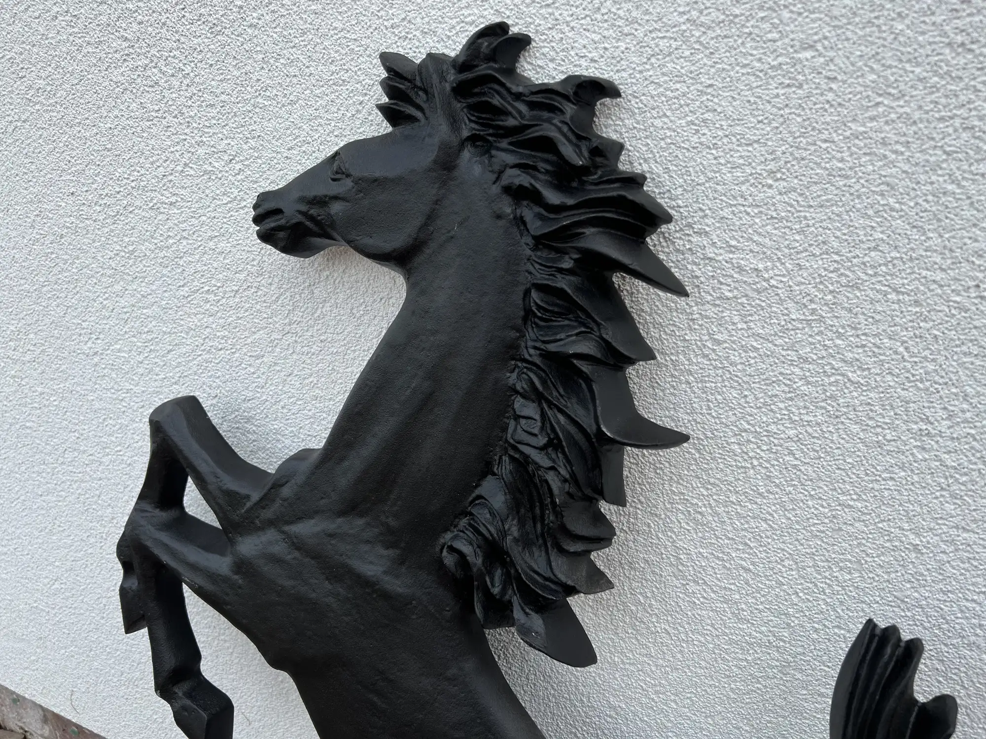 Large Aluminium 'Ferrari'-Style Cavallino Rampante Wall Sign-For Sale