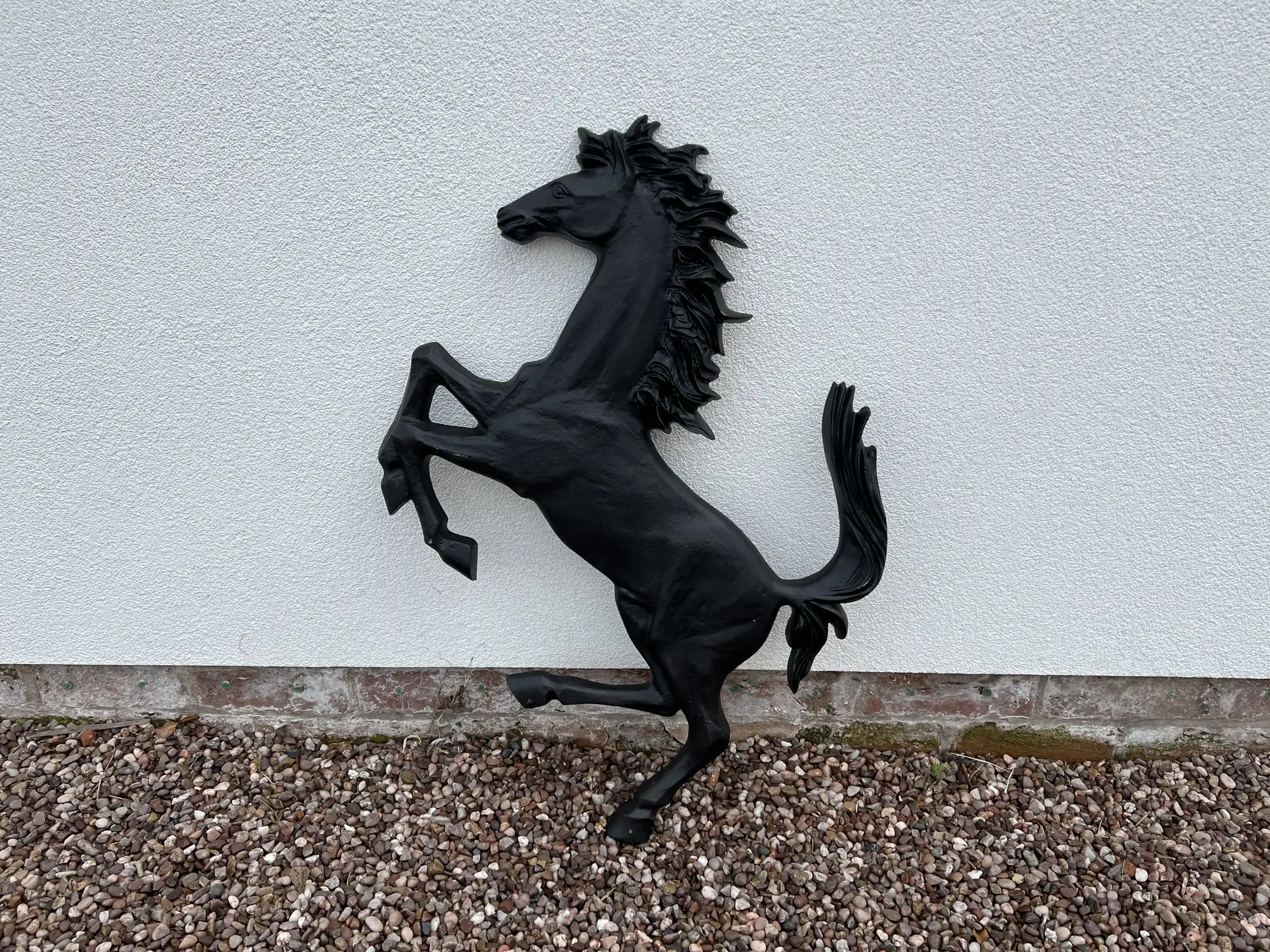 Large Aluminium 'Ferrari'-Style Cavallino Rampante Wall Sign-For Sale