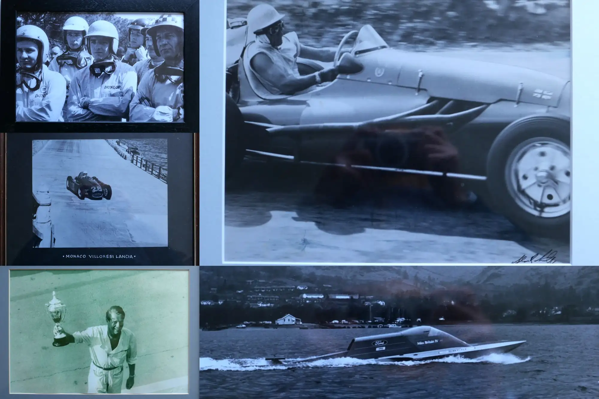 Heroes of Speed from the 1950s Framed and Glazed Photos-For Sale