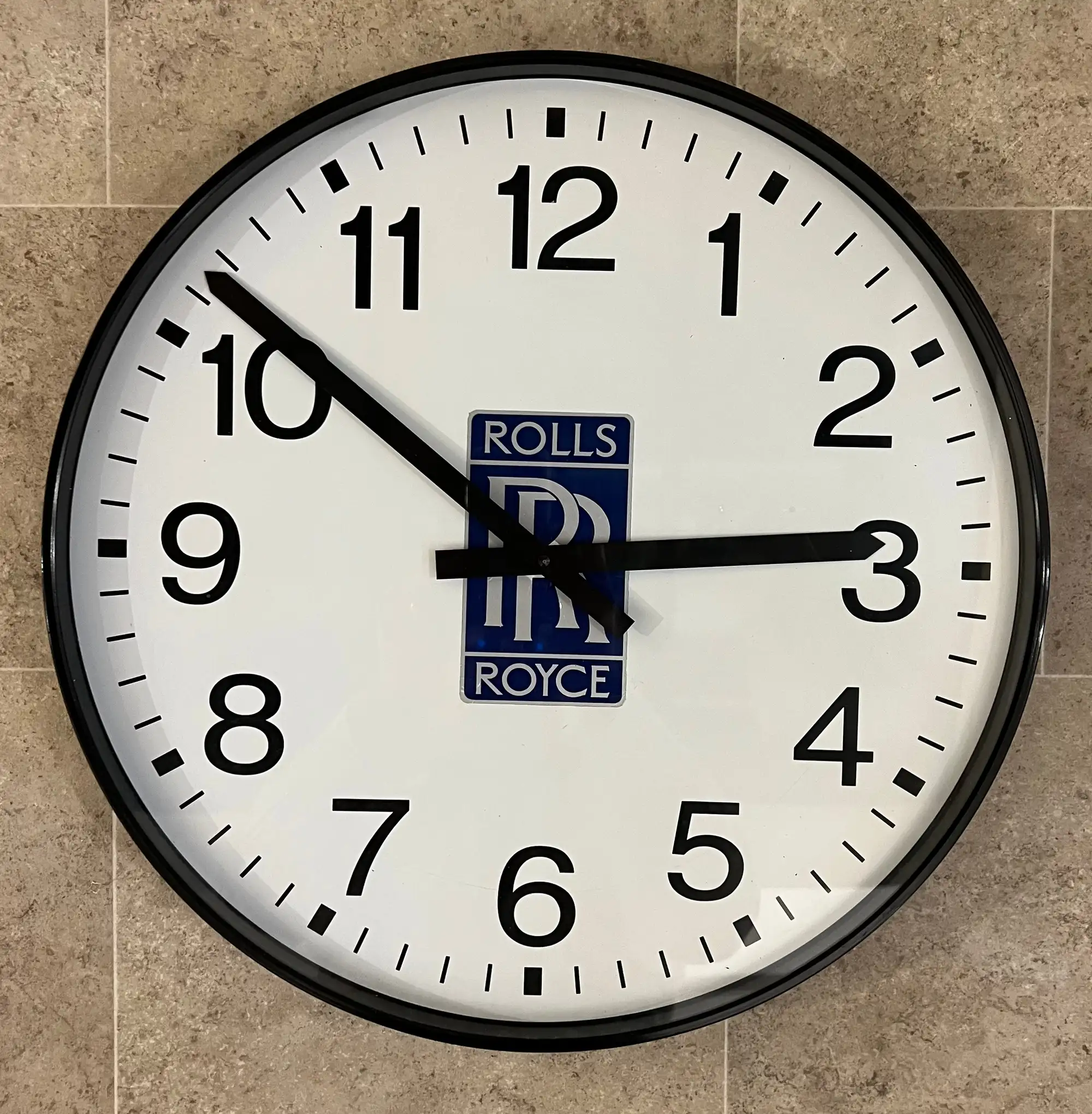 'Rolls-Royce' Themed Large Quartz Dealership-Type Wall Clock-For Sale