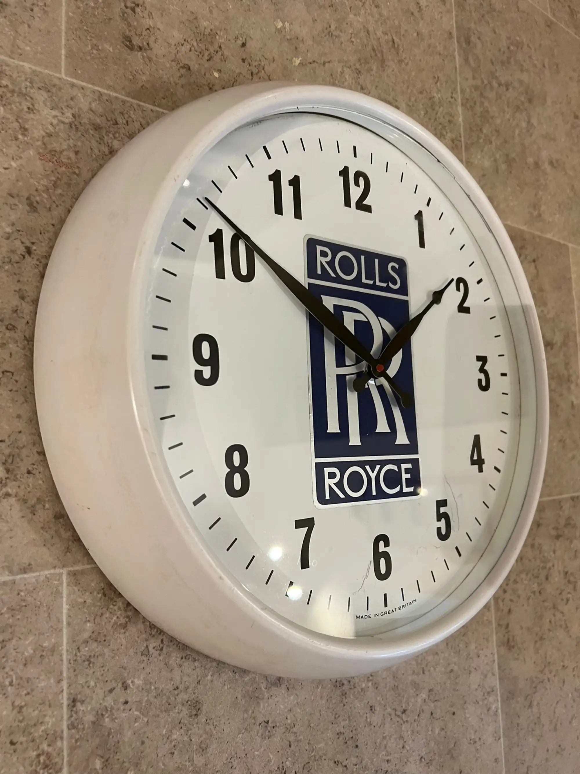 'Rolls-Royce' Themed Large Quartz Dealership-Type Wall Clock-For Sale