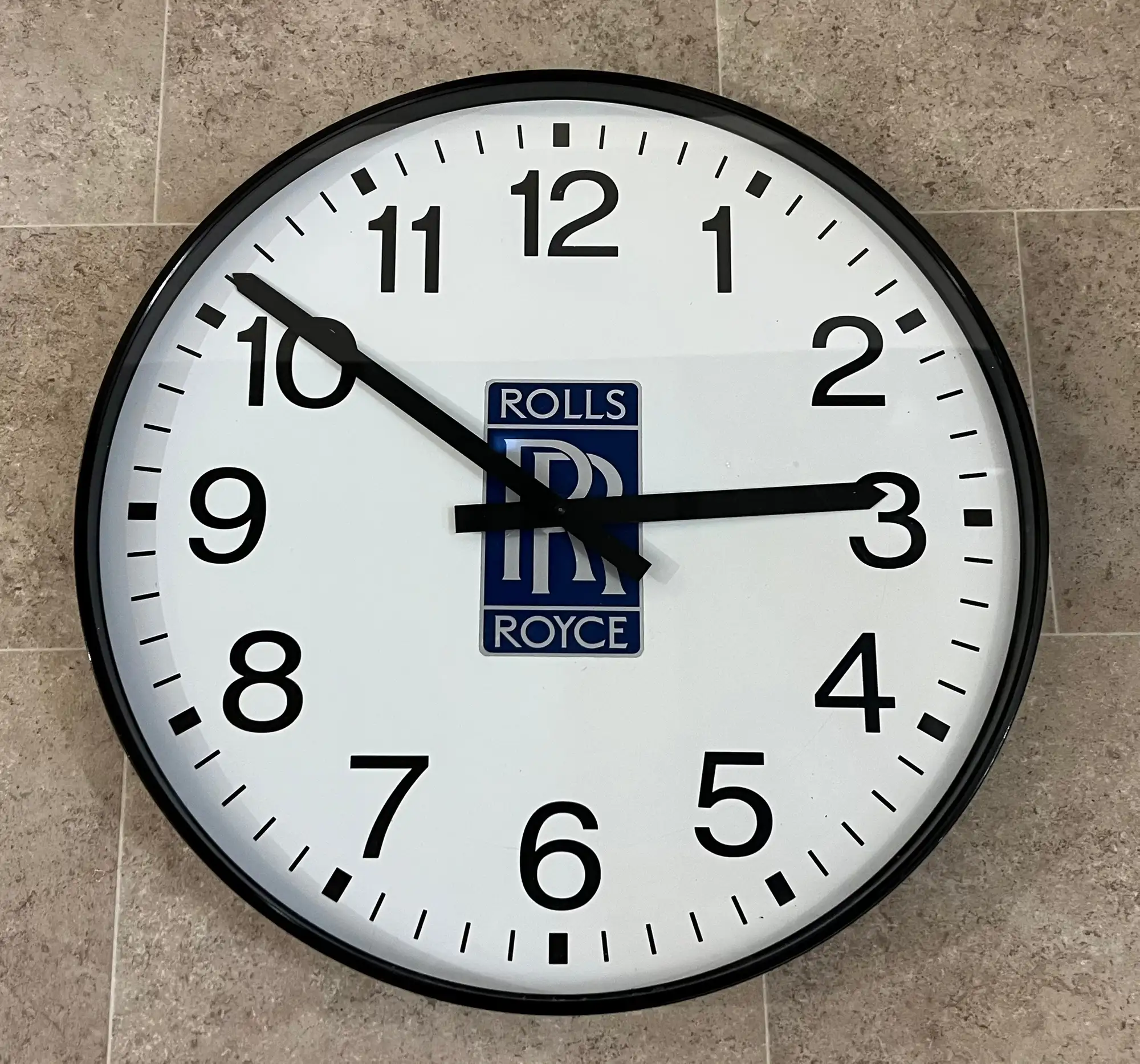 'Rolls-Royce' Themed Large Quartz Dealership-Type Wall Clock-For Sale