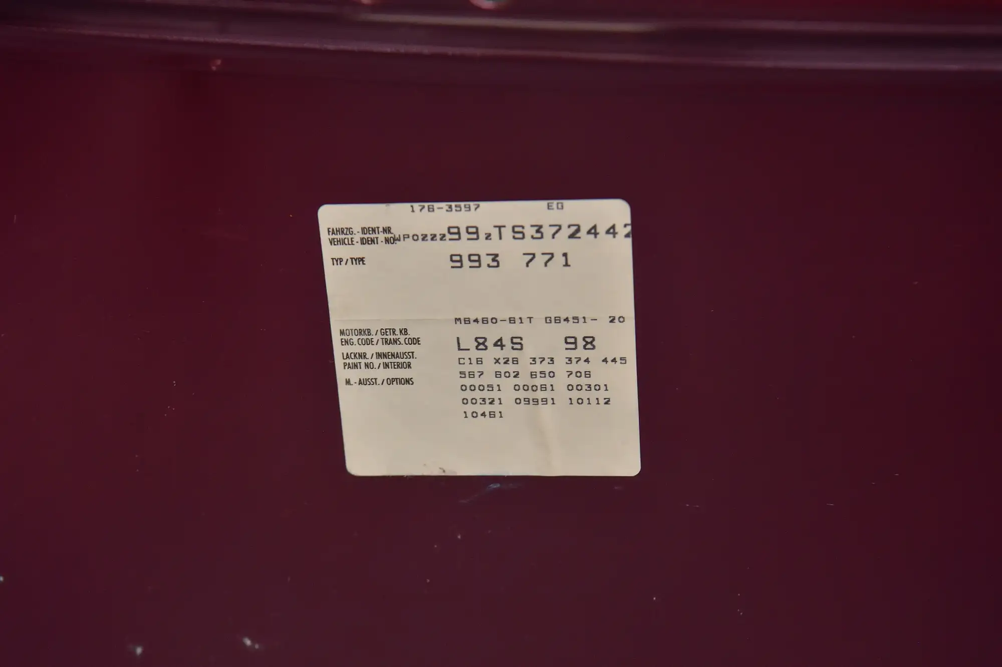 1996 Porsche 911 (993) Turbo-Sold