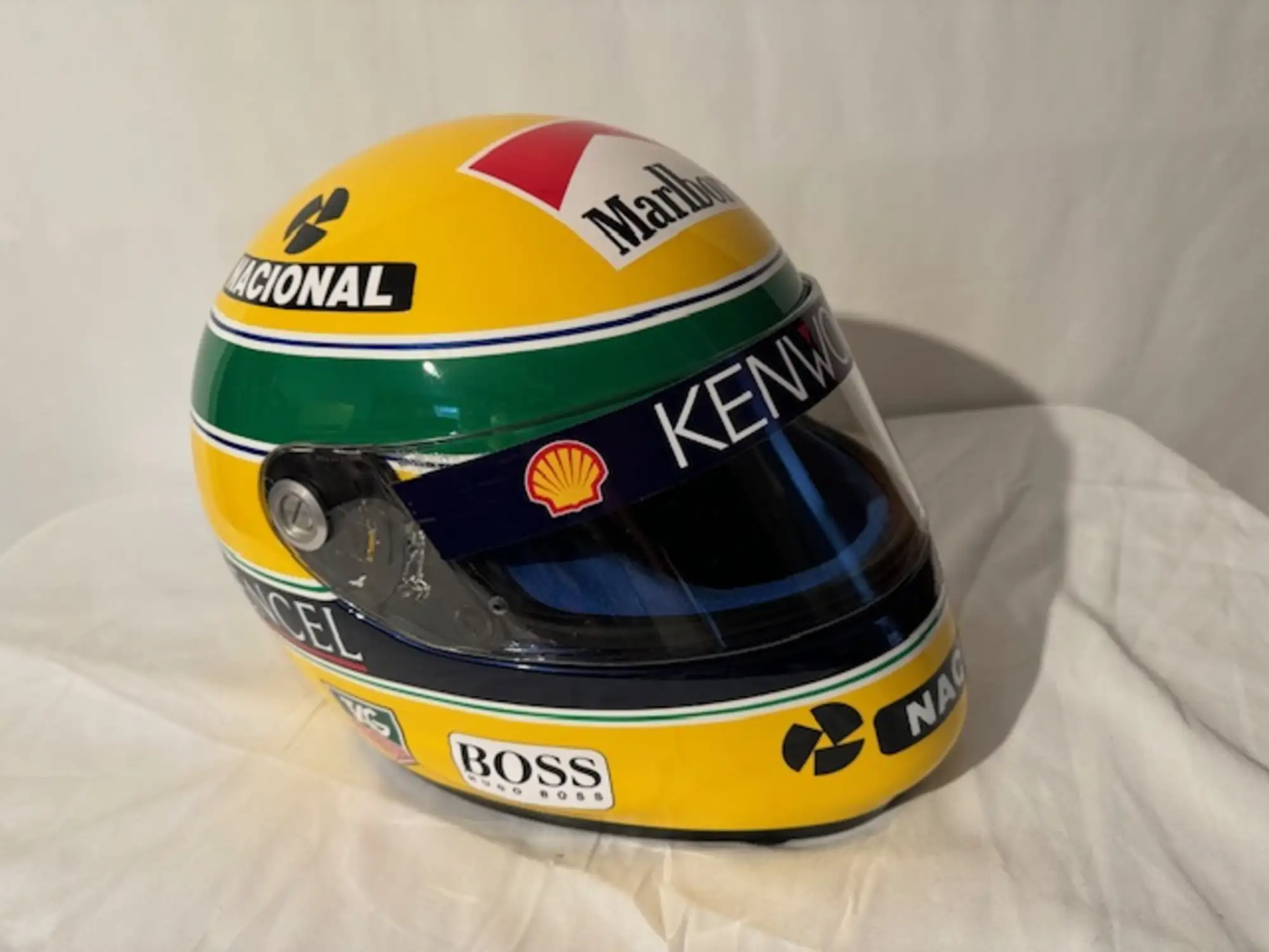 Ayrton Senna Replica Colours Helmet Produced in 1993 by Shoe-Sold