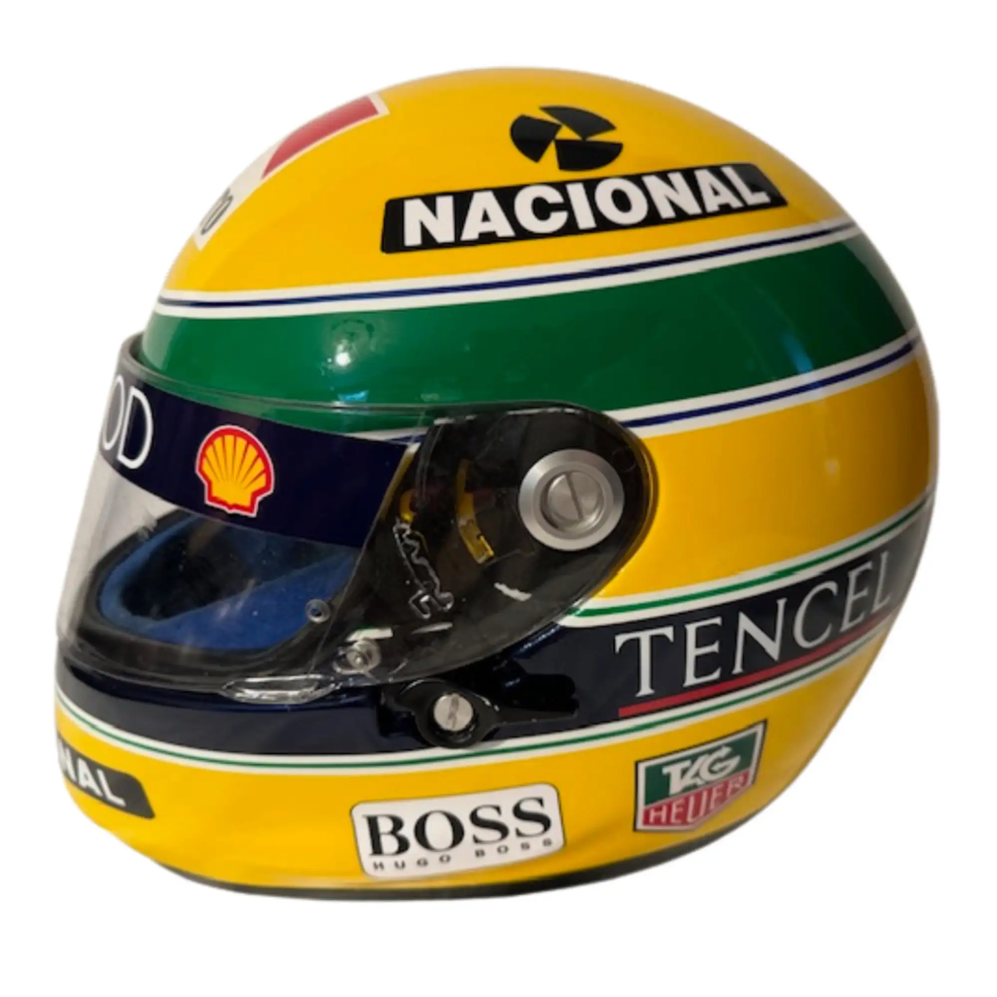Ayrton Senna Replica Colours Helmet Produced in 1993 by Shoe-Sold