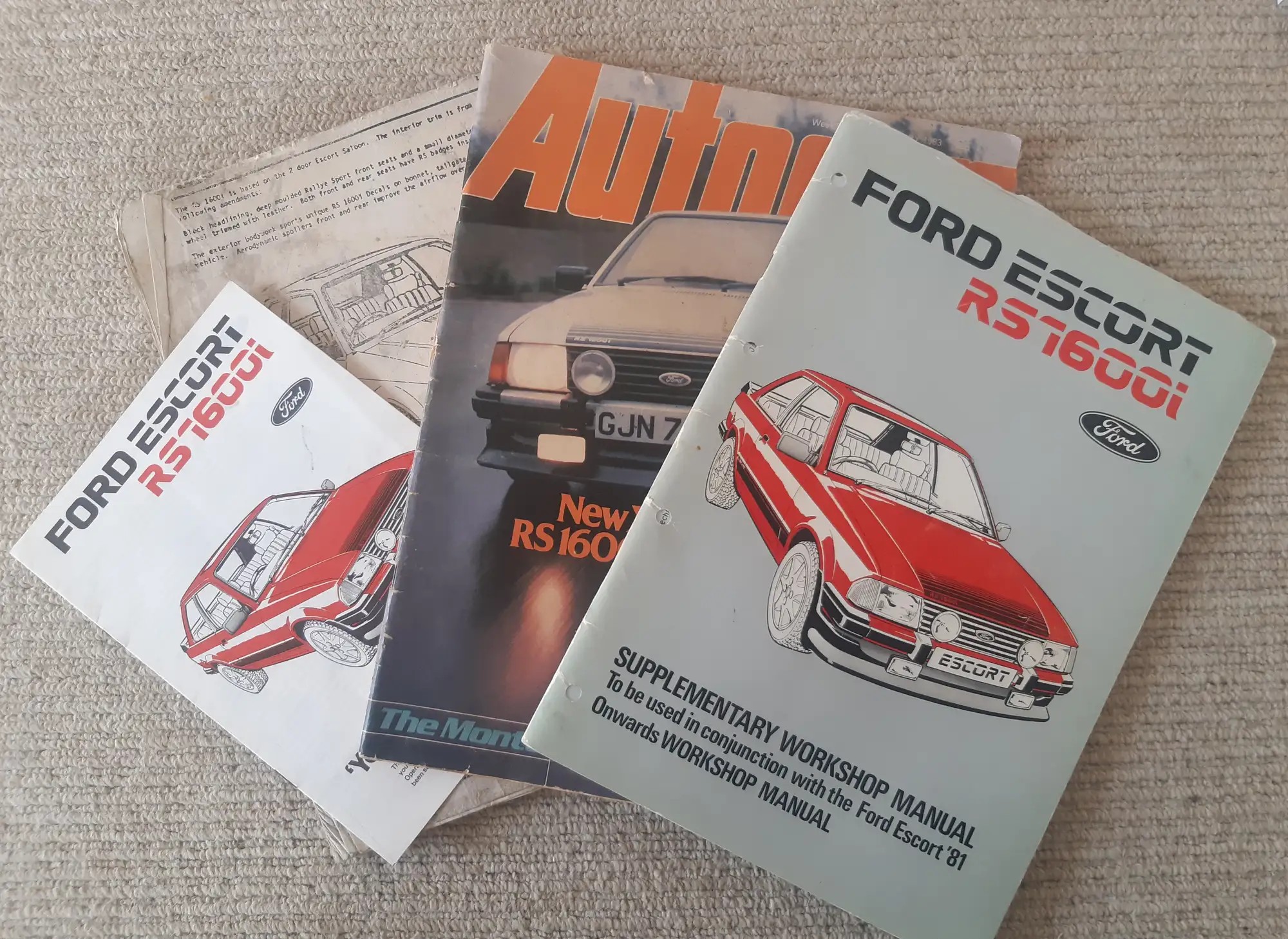 1983 Ford Escort RS 1600i-Sold