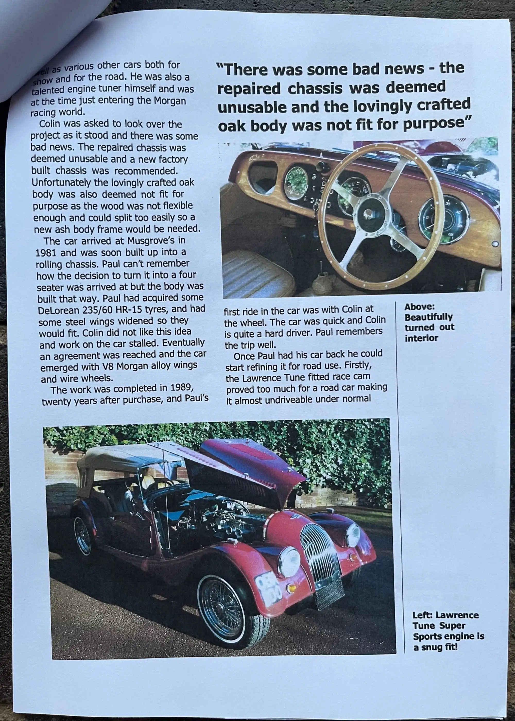 1955 Morgan Plus 4 - Chris Lawrence Engine-For Sale