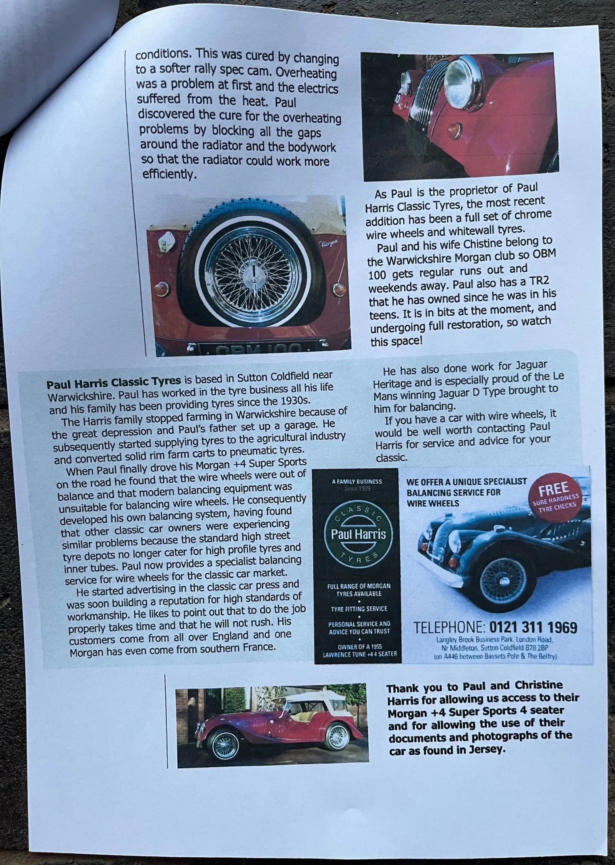 1955 Morgan Plus 4 - Chris Lawrence Engine-For Sale