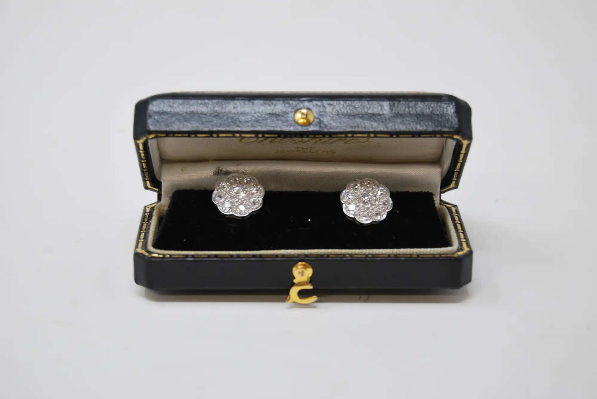 Antique Diamond Cluster Earrings