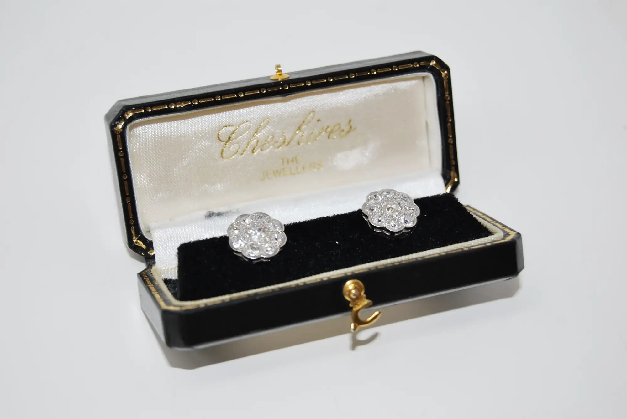Antique Diamond Cluster Earrings