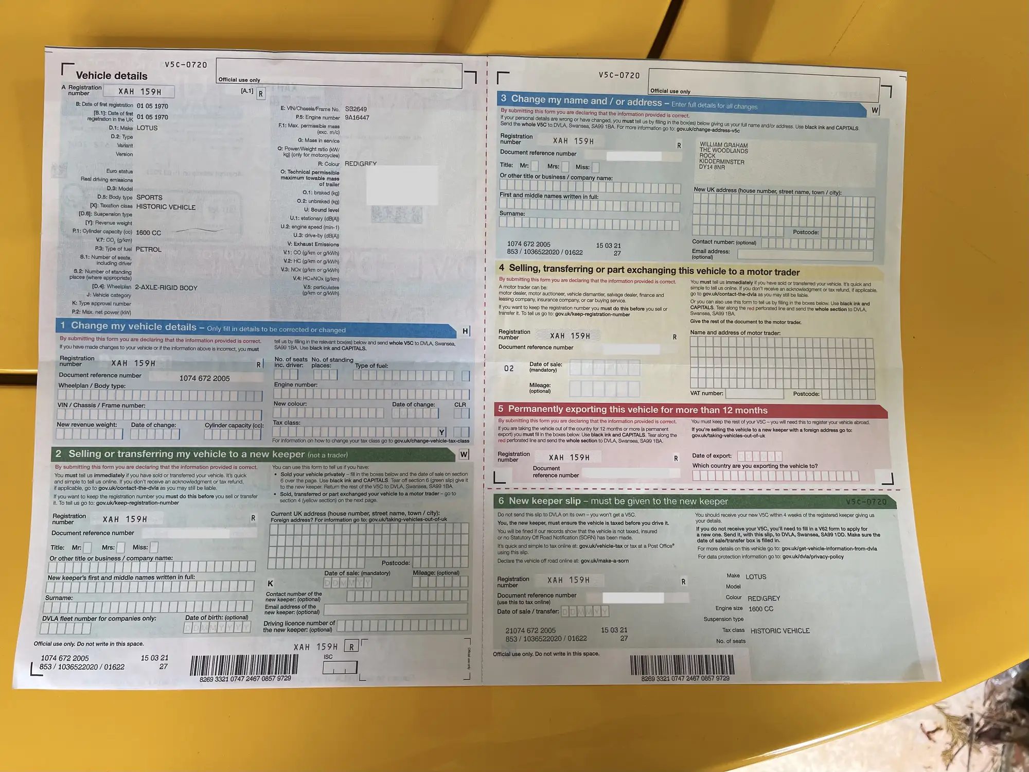 1970 Lotus 7 Series 3-Sold