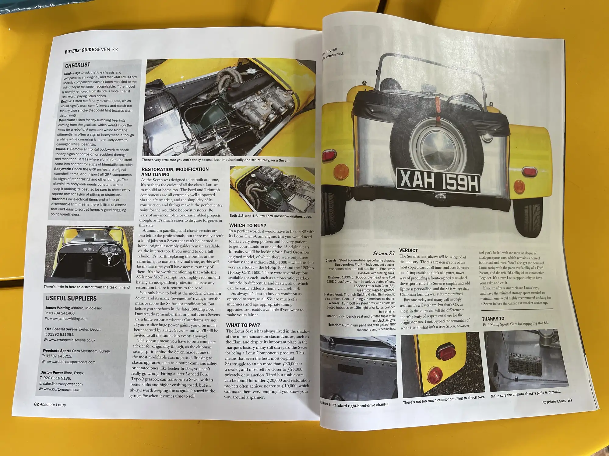 1970 Lotus 7 Series 3-Sold