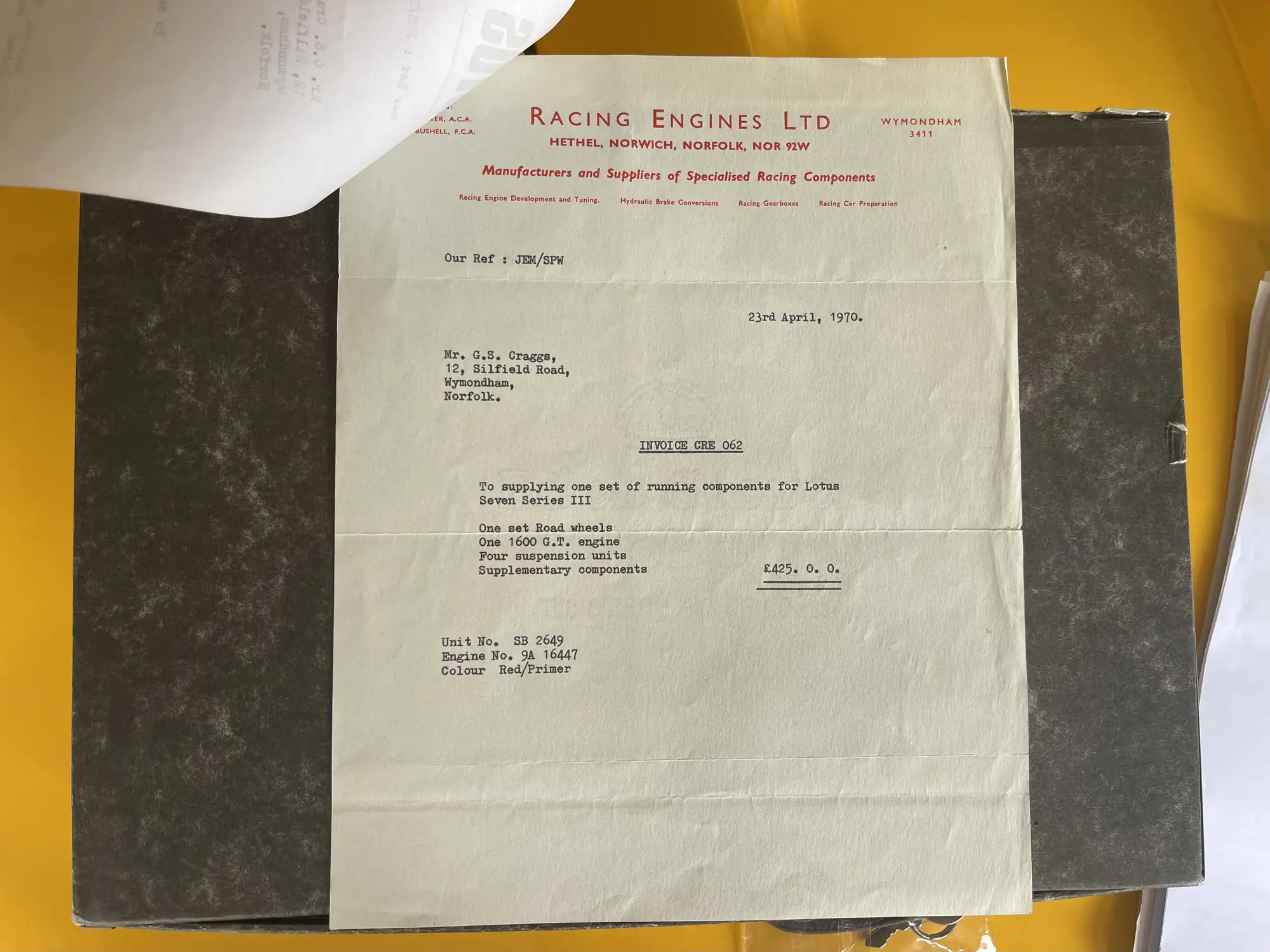 1970 Lotus 7 Series 3-Sold