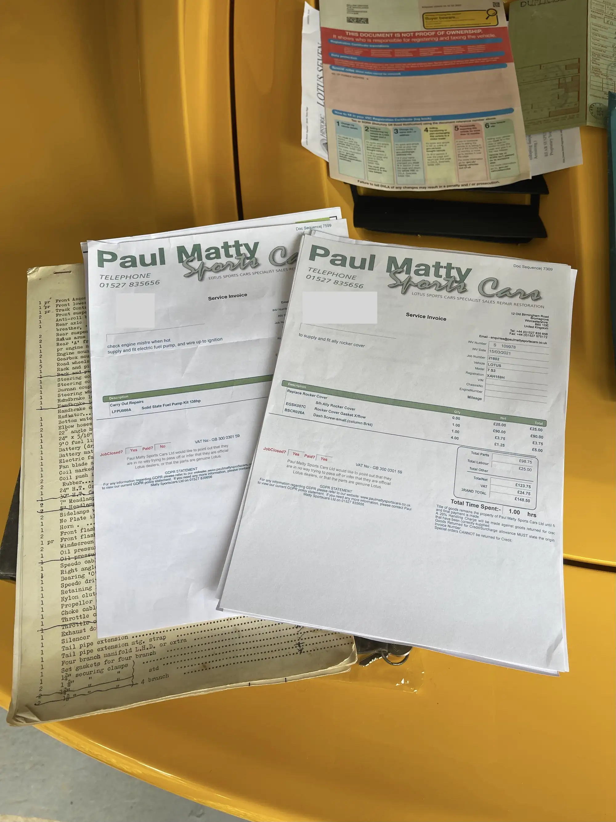 1970 Lotus 7 Series 3-Sold