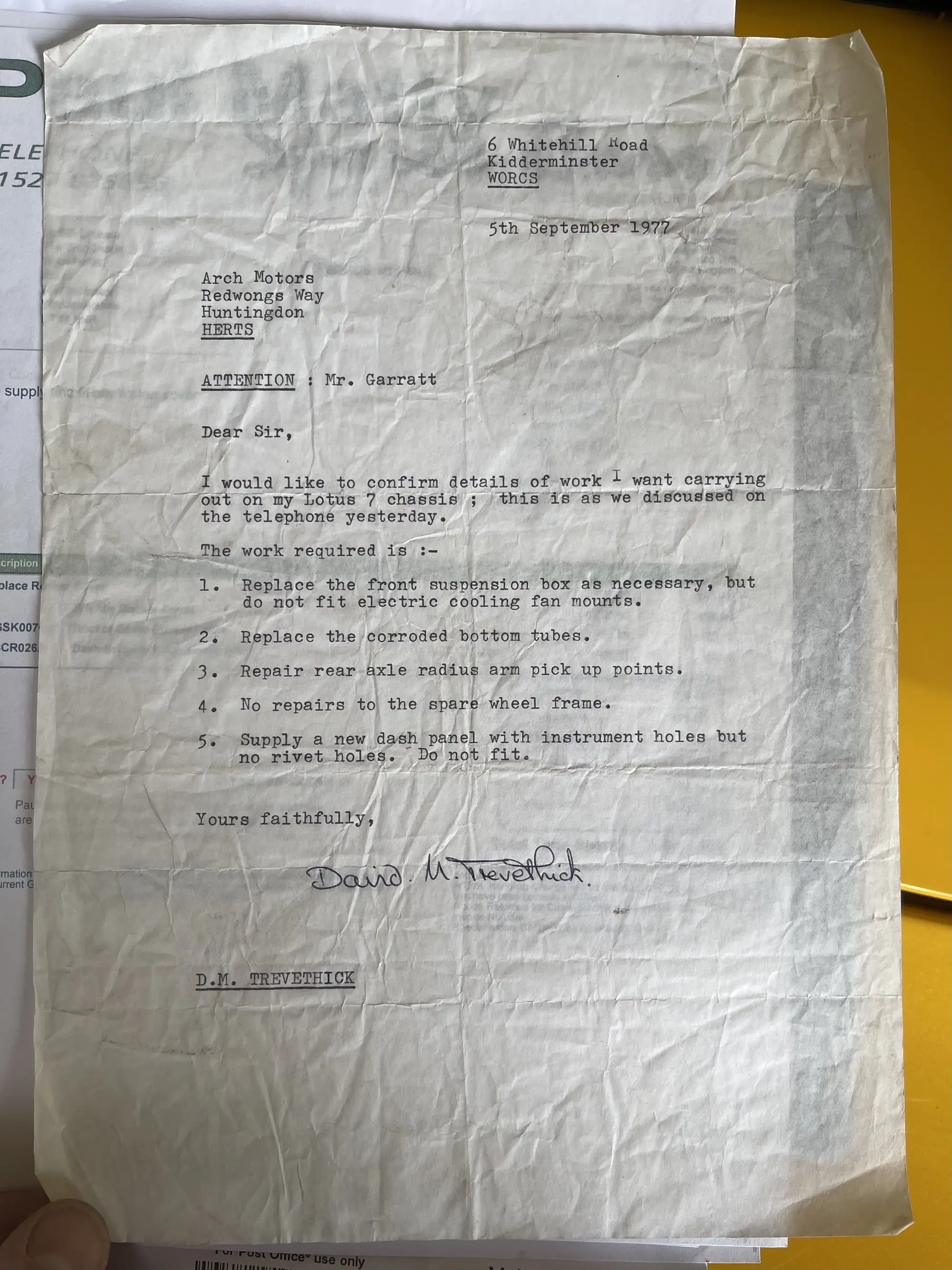 1970 Lotus 7 Series 3-Sold