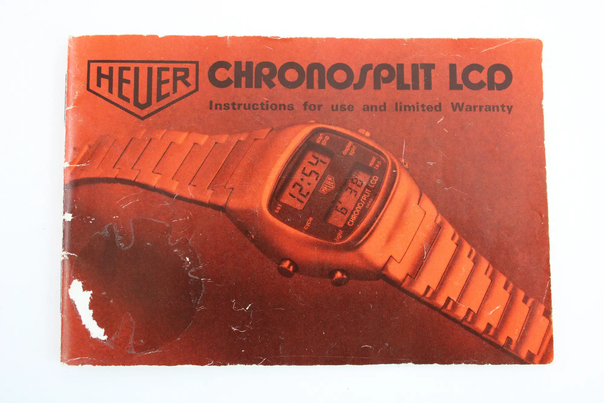 1977-78 Heuer Ferrari Chronosplit 102.703 Quartz LCD Watch 1-For Sale
