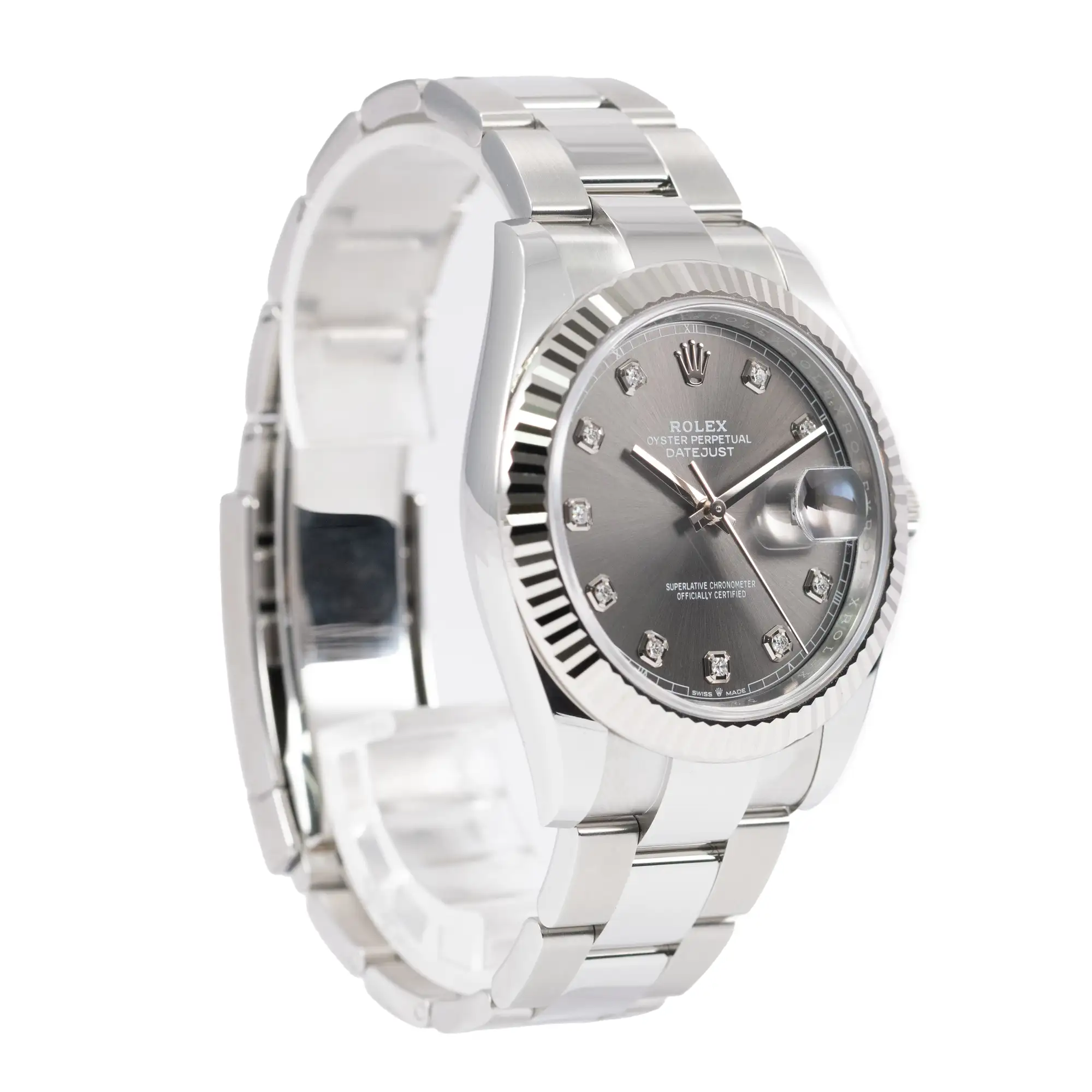 Rolex Datejust 41mm Rhodium Diamond Dot Dial 2022 Box & Papers 