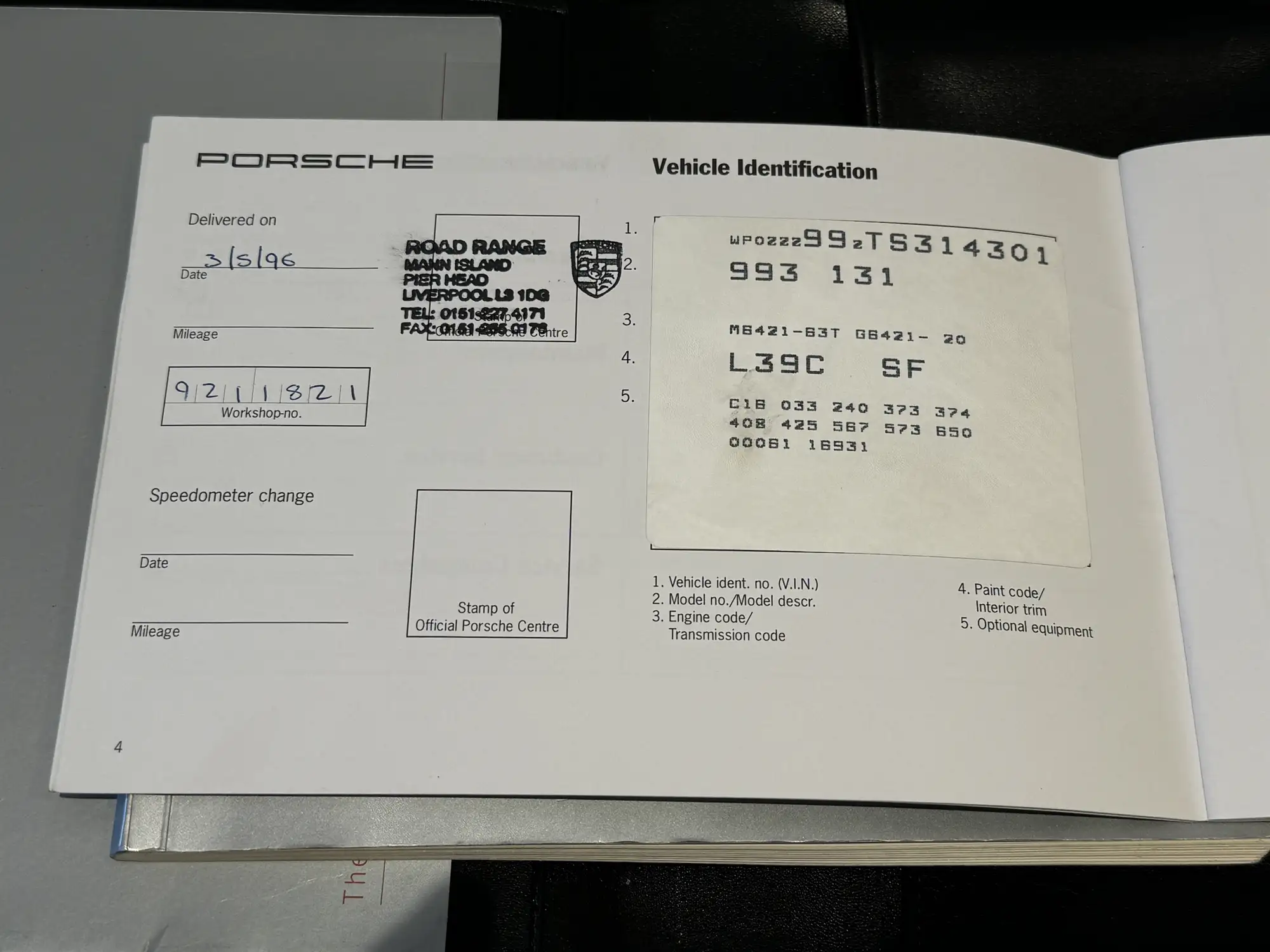 1996 Porsche 993 Carrera 4-Sold