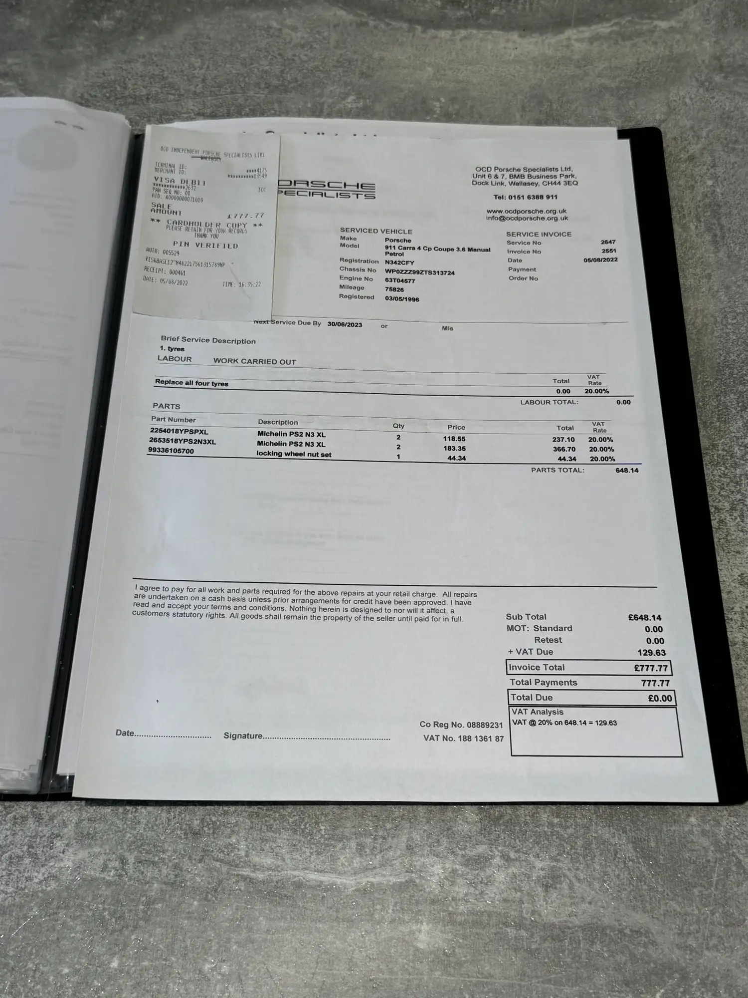 1996 Porsche 993 Carrera 4-Sold