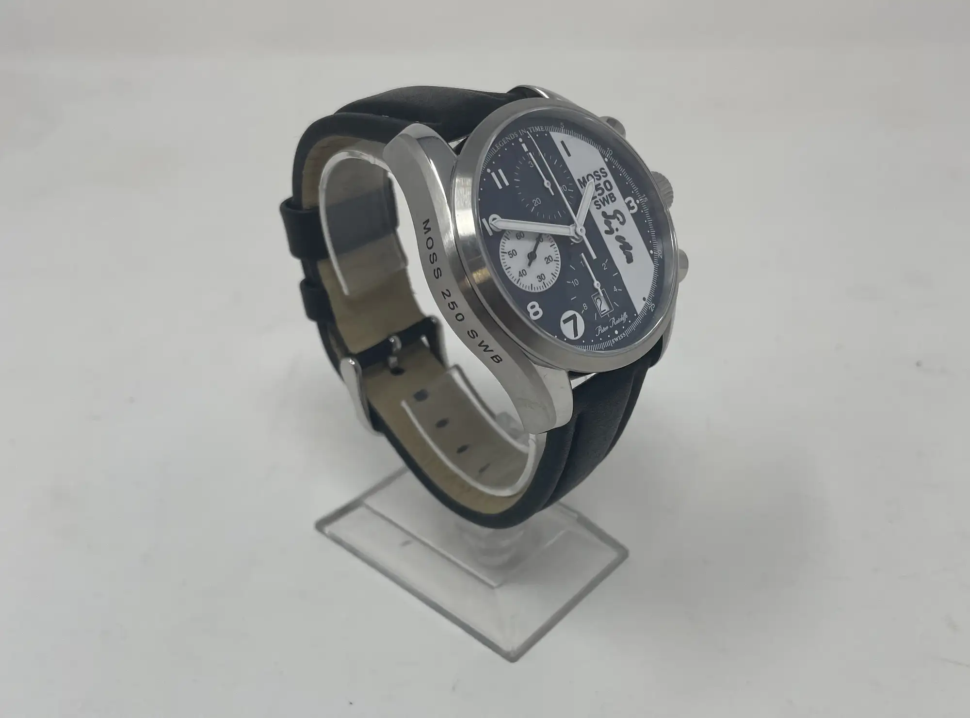 Hand-Signed Stirling Moss Ferrari 250 SWB Quality Chronograp-For Sale