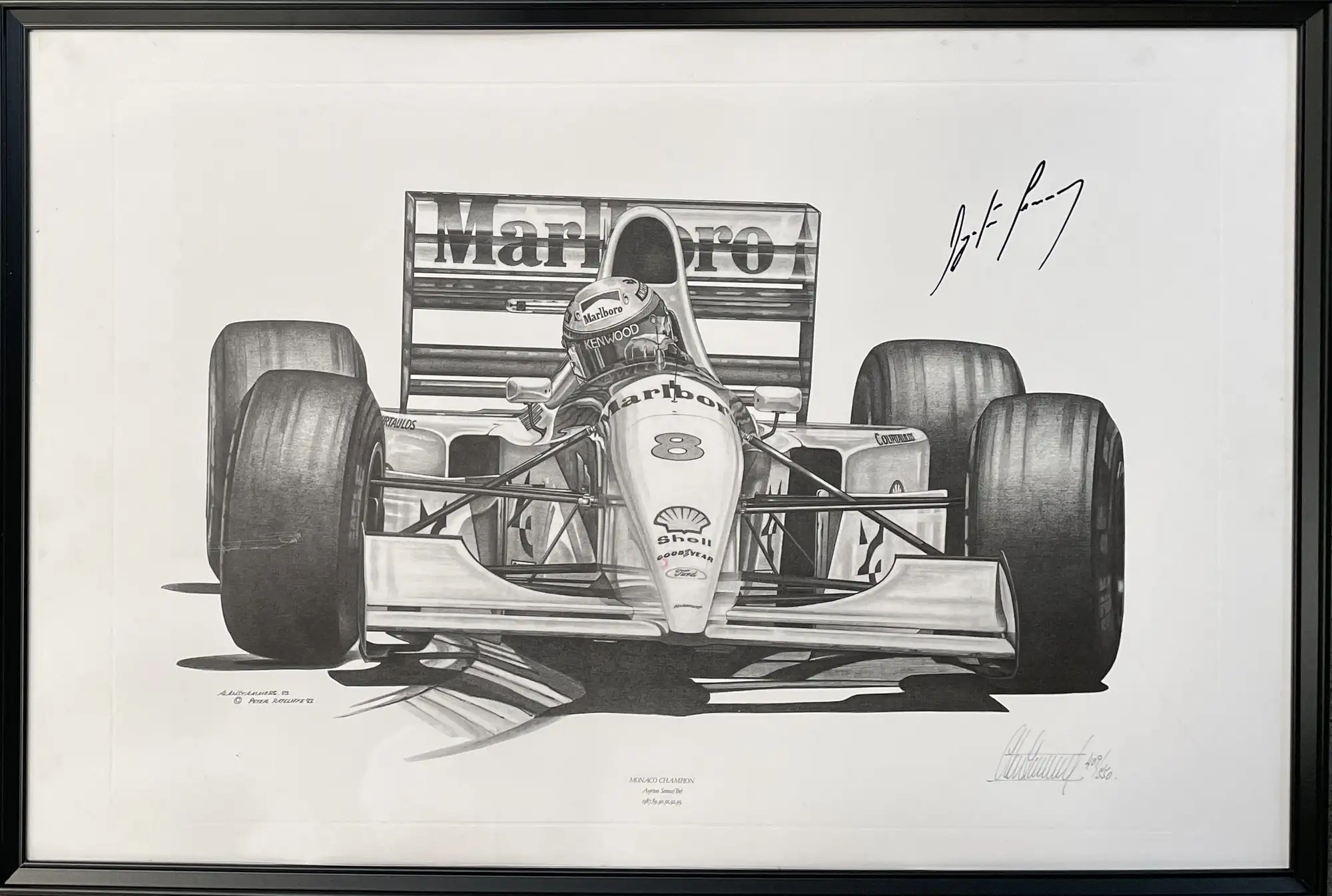 Ayrton Senna at Monaco in 1993 Limited Edition Print by Alan-Sold