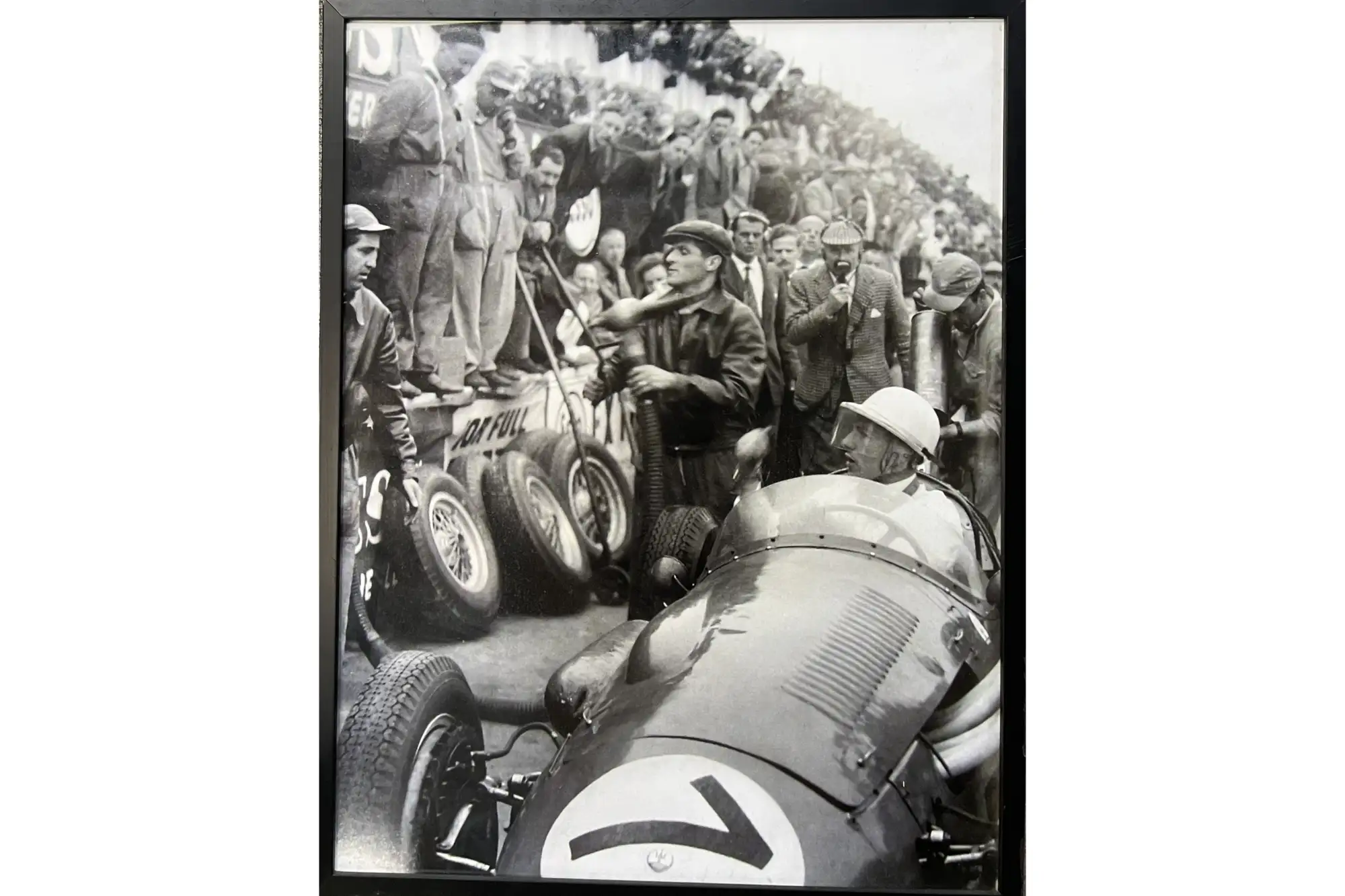 A Substantial Photographic Image of Sir Srirling Moss and Hi-Sold