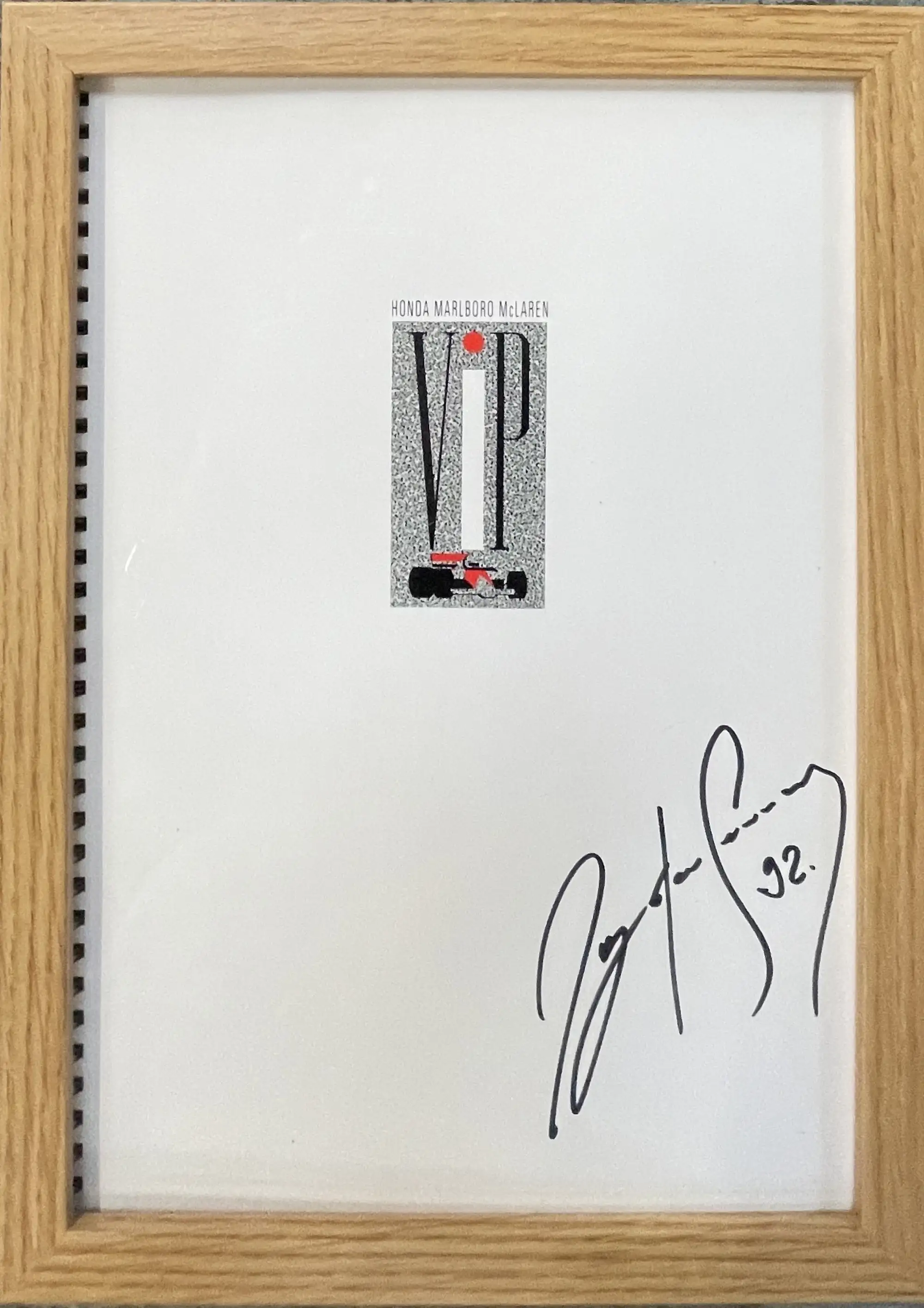 Ayrton Senna-Signed Honda Marlboro McLaren VIP Guest Brochur-Sold