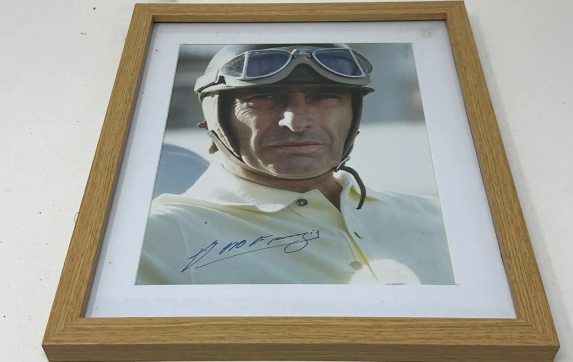 Jauan Manuel Fangio-Signed Colour Photographic Portrait-Sold