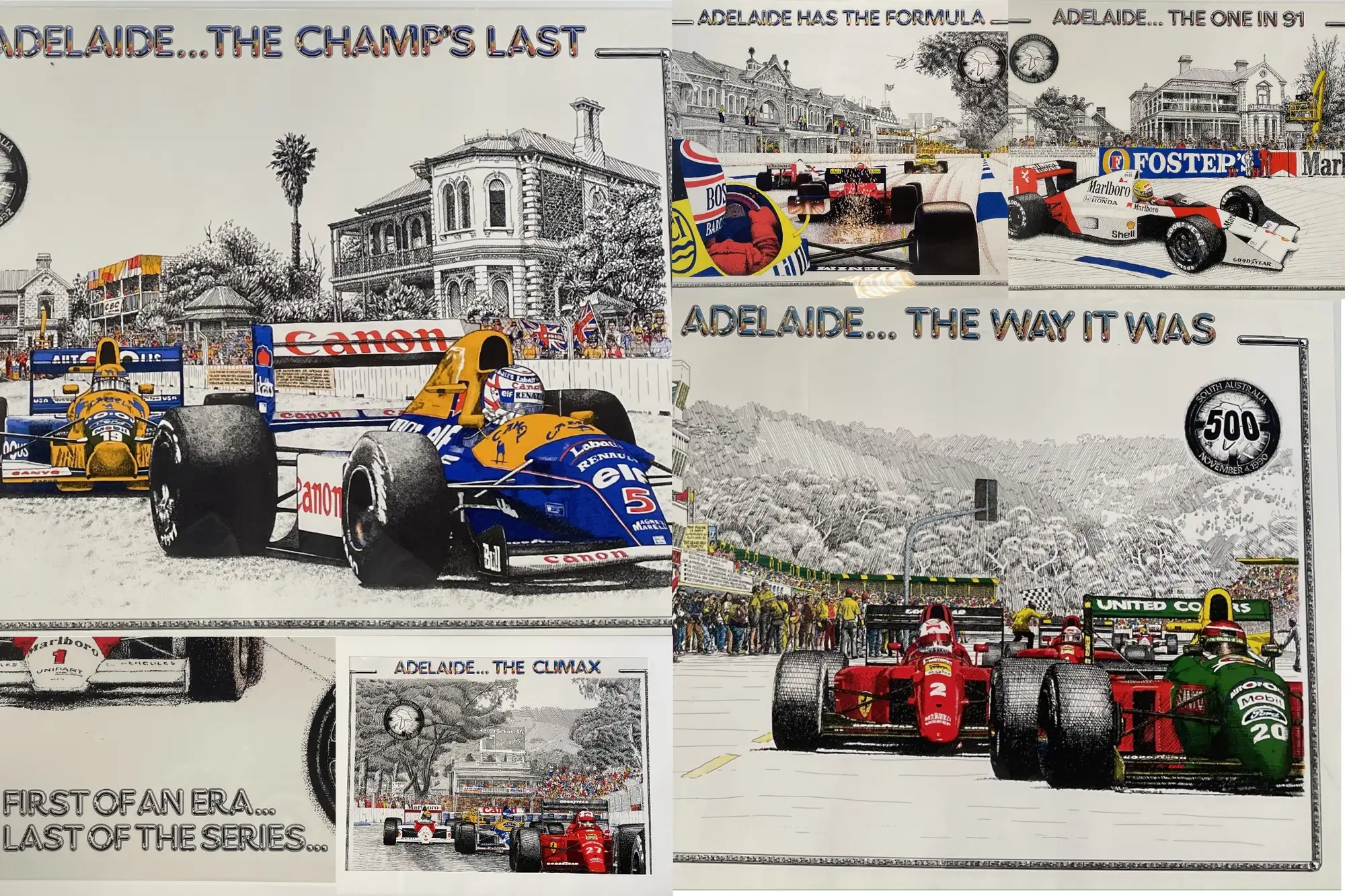 A Very Rare and Complete Set of Seven Posters From the 1993 -Sold