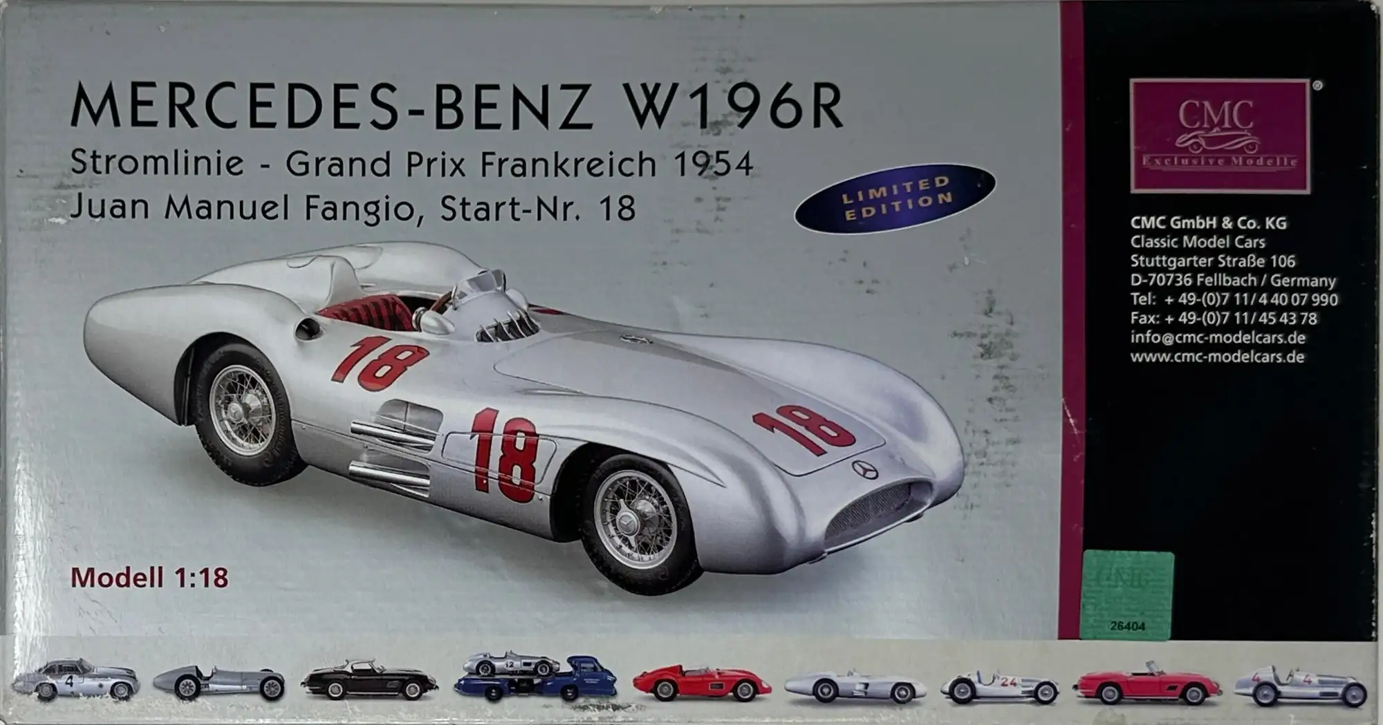 CMC Quality Model of Fangio's Grand Prix-Winning Mercedes-Be-Sold